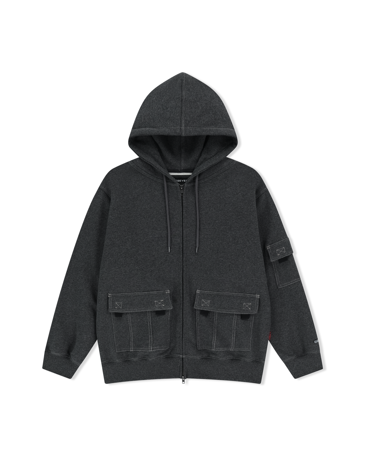 Y.E.S Stitch Pocket Zip up Hoodie