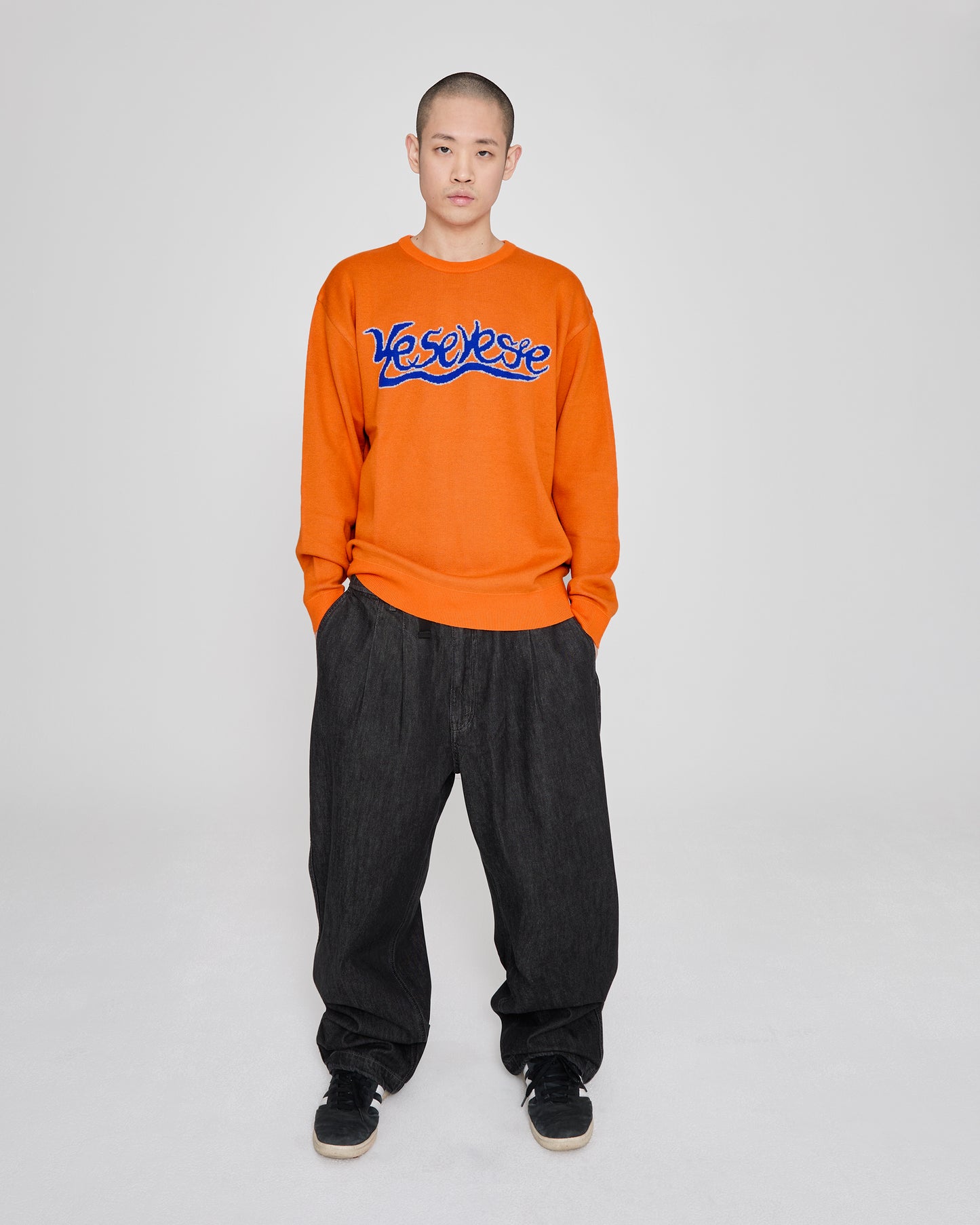 Snail Logo Long Sleeve Knit Pullover