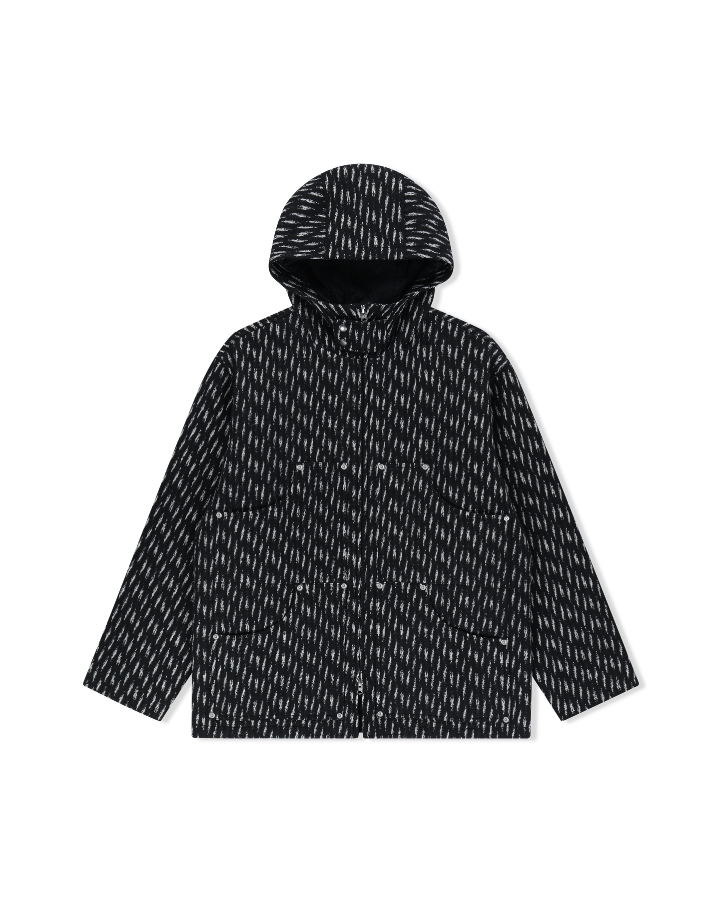 Hooded Wool Zip Coat