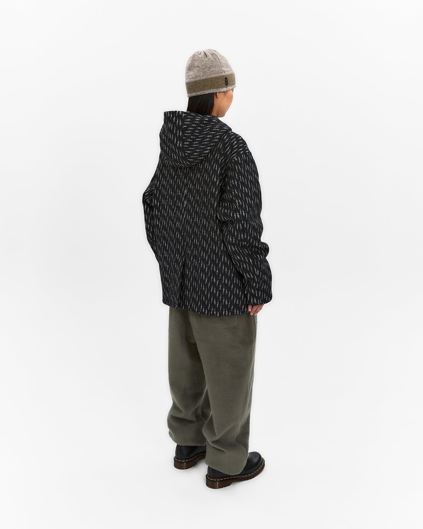 Hooded Wool Zip Coat