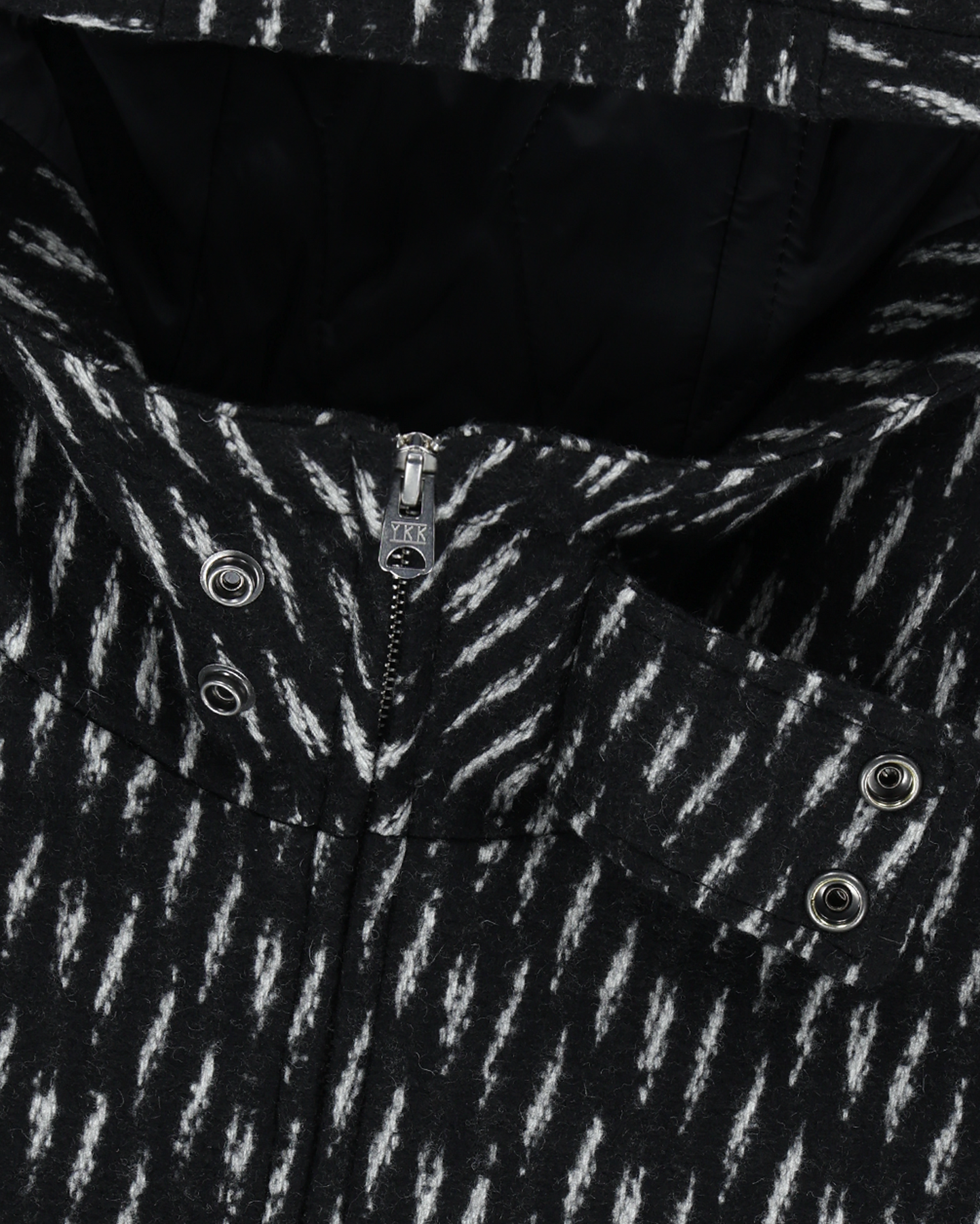 Hooded Wool Zip Coat