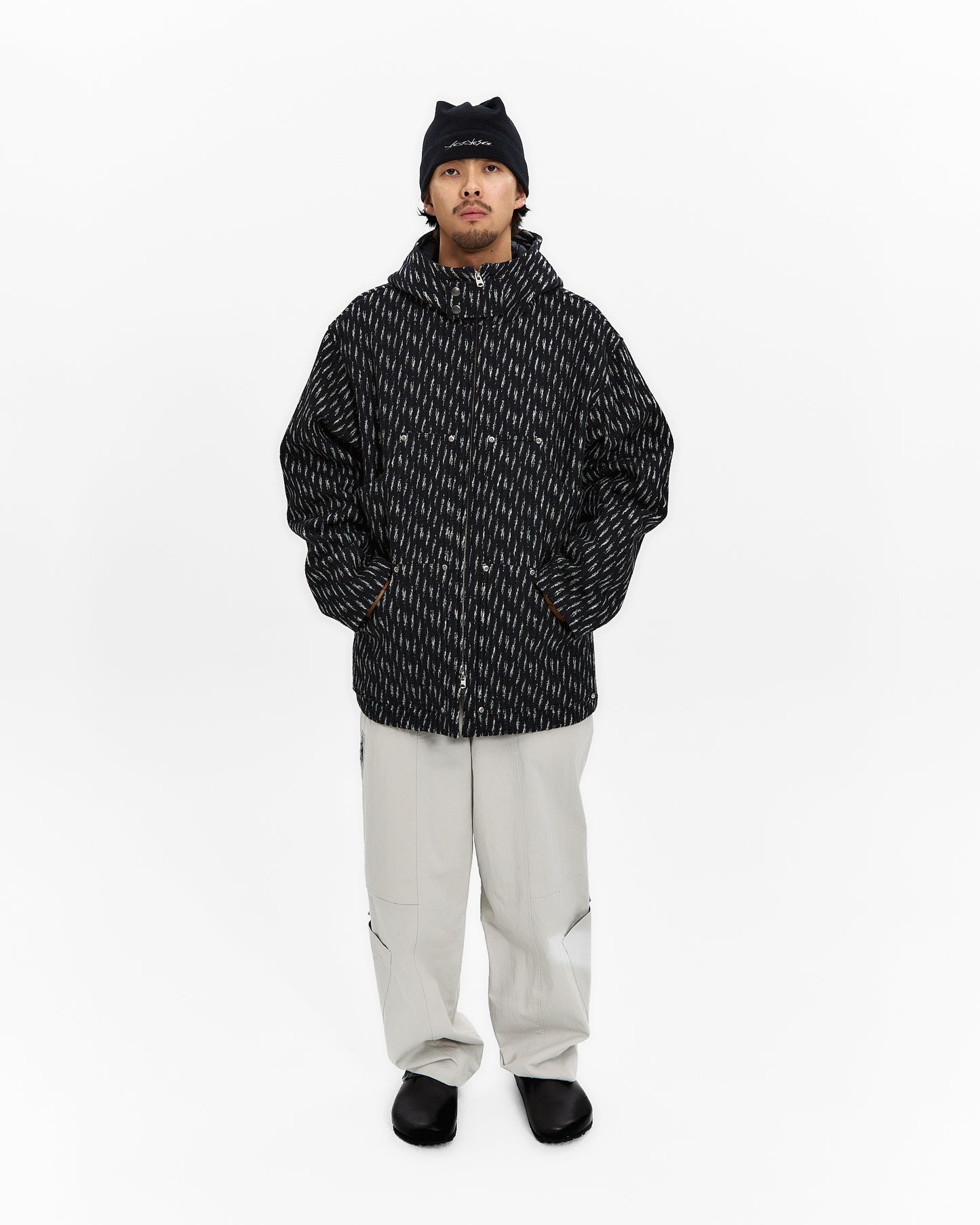 Hooded Wool Zip Coat