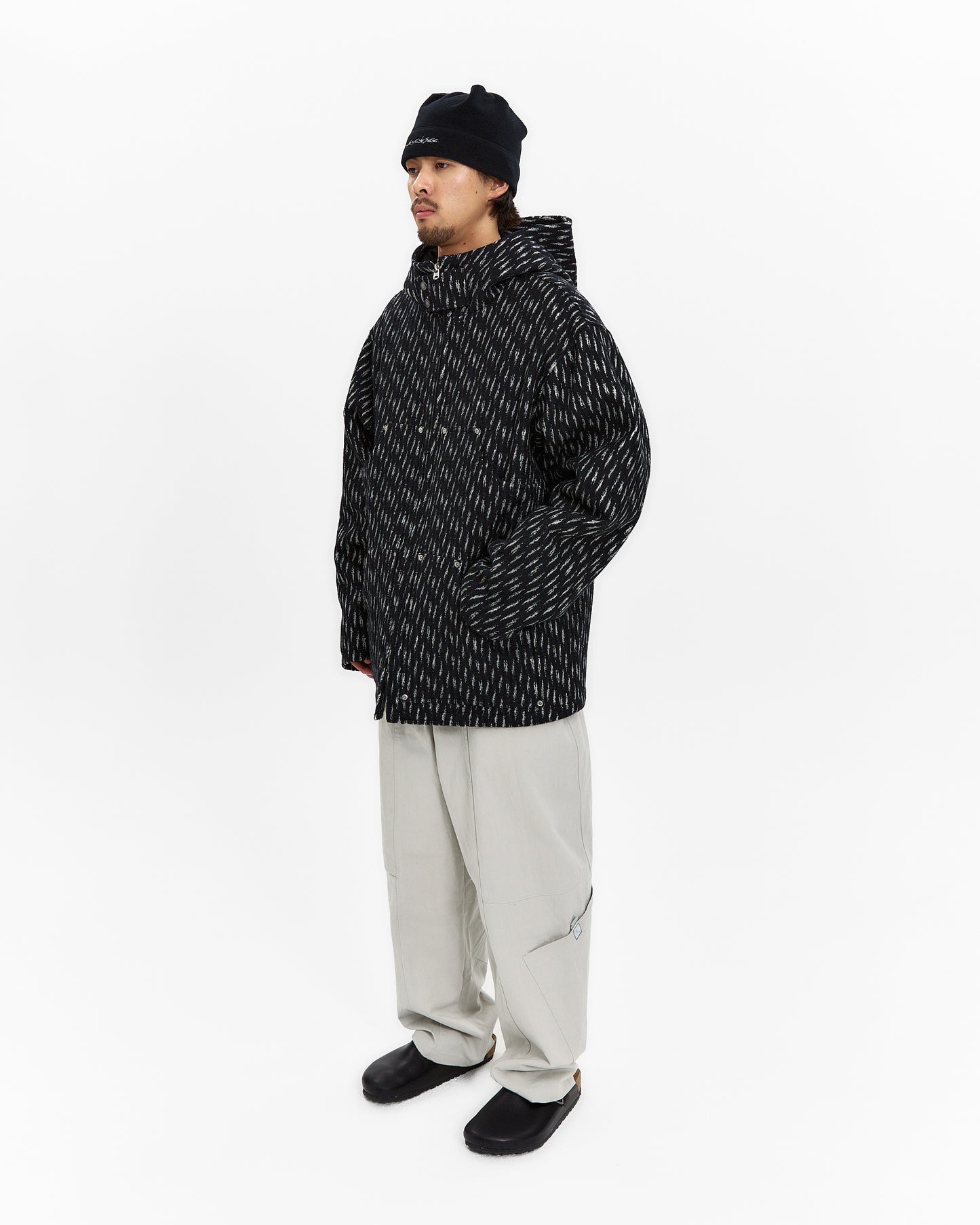 Hooded Wool Zip Coat