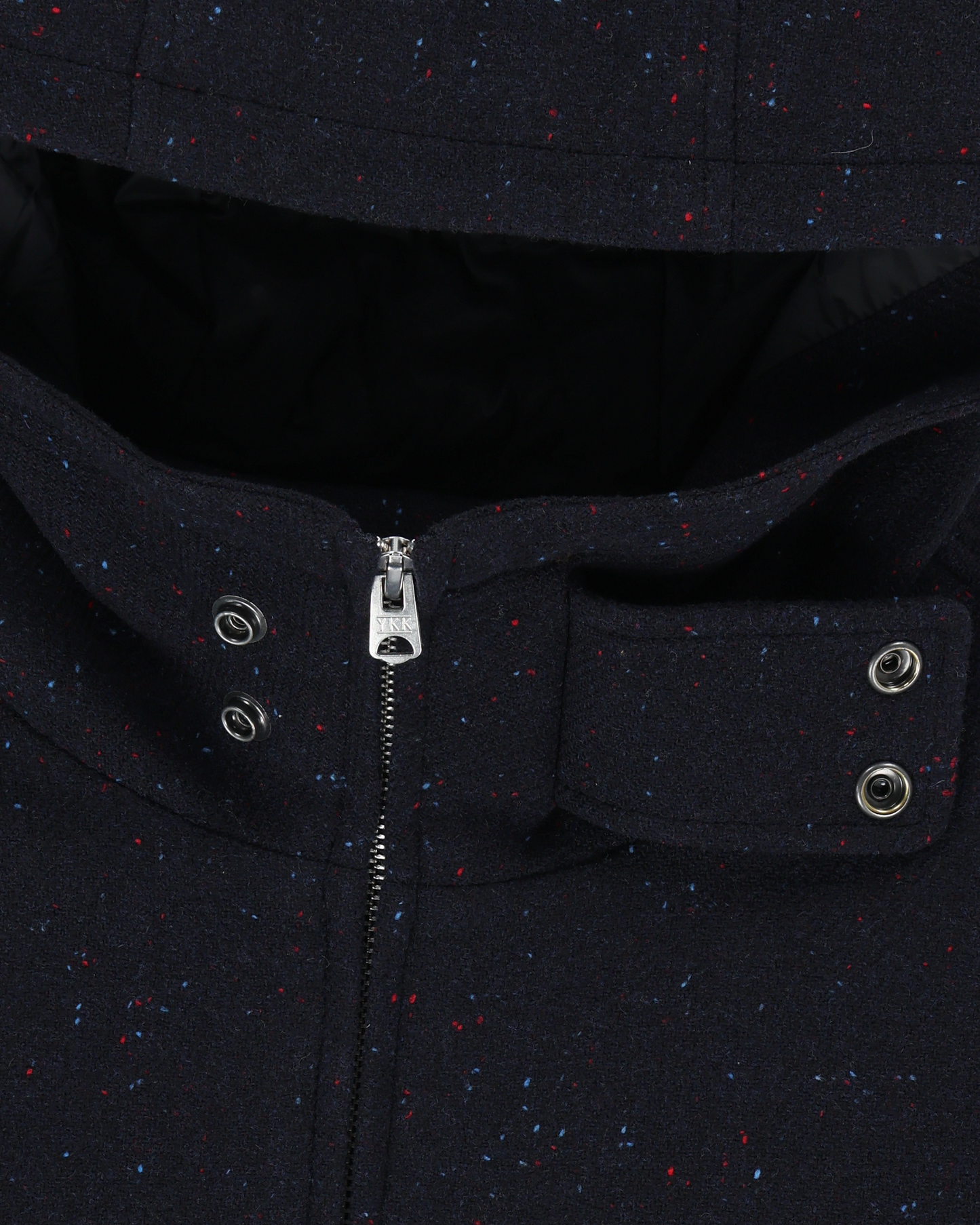 Hooded Wool Zip Coat