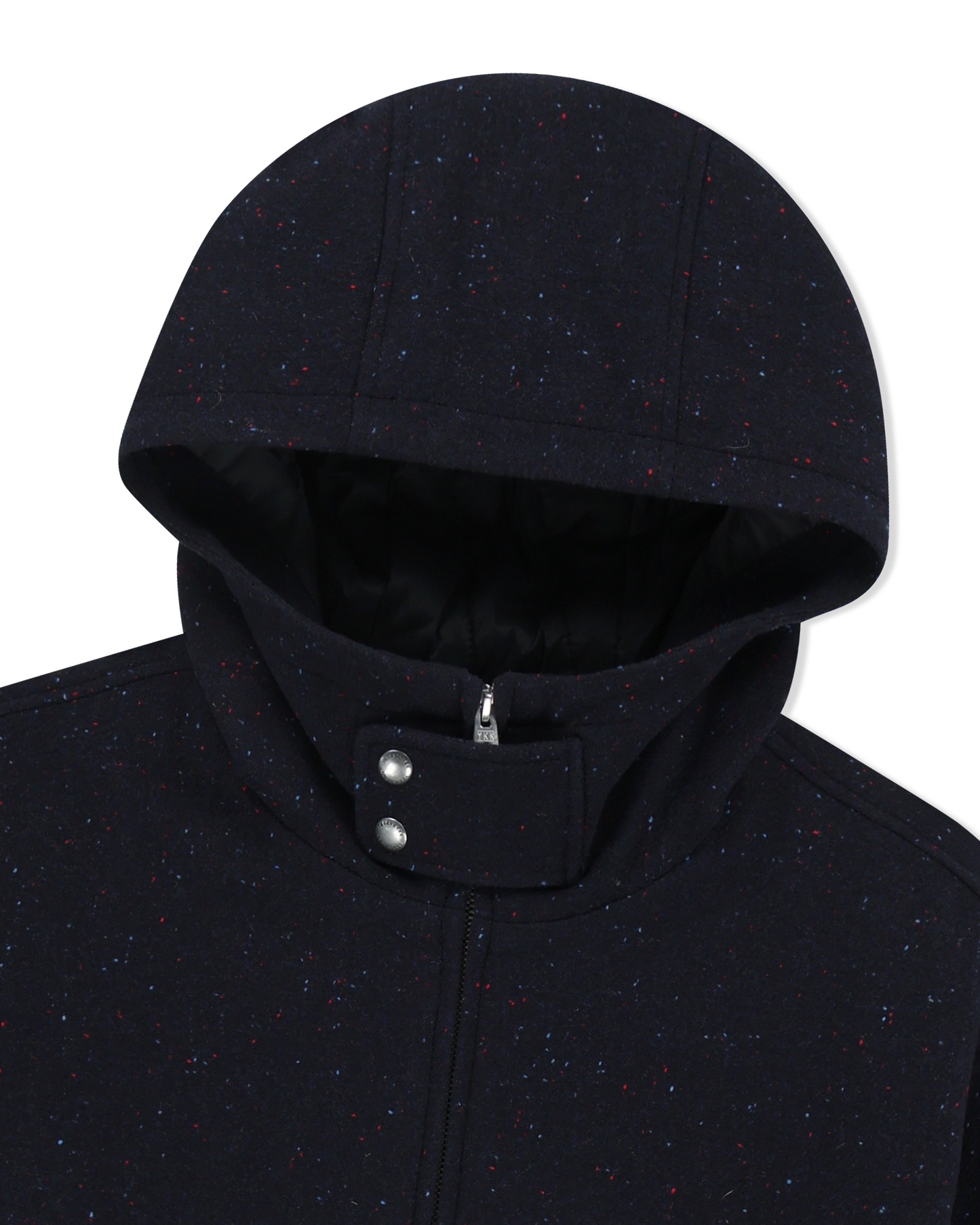 Hooded Wool Zip Coat