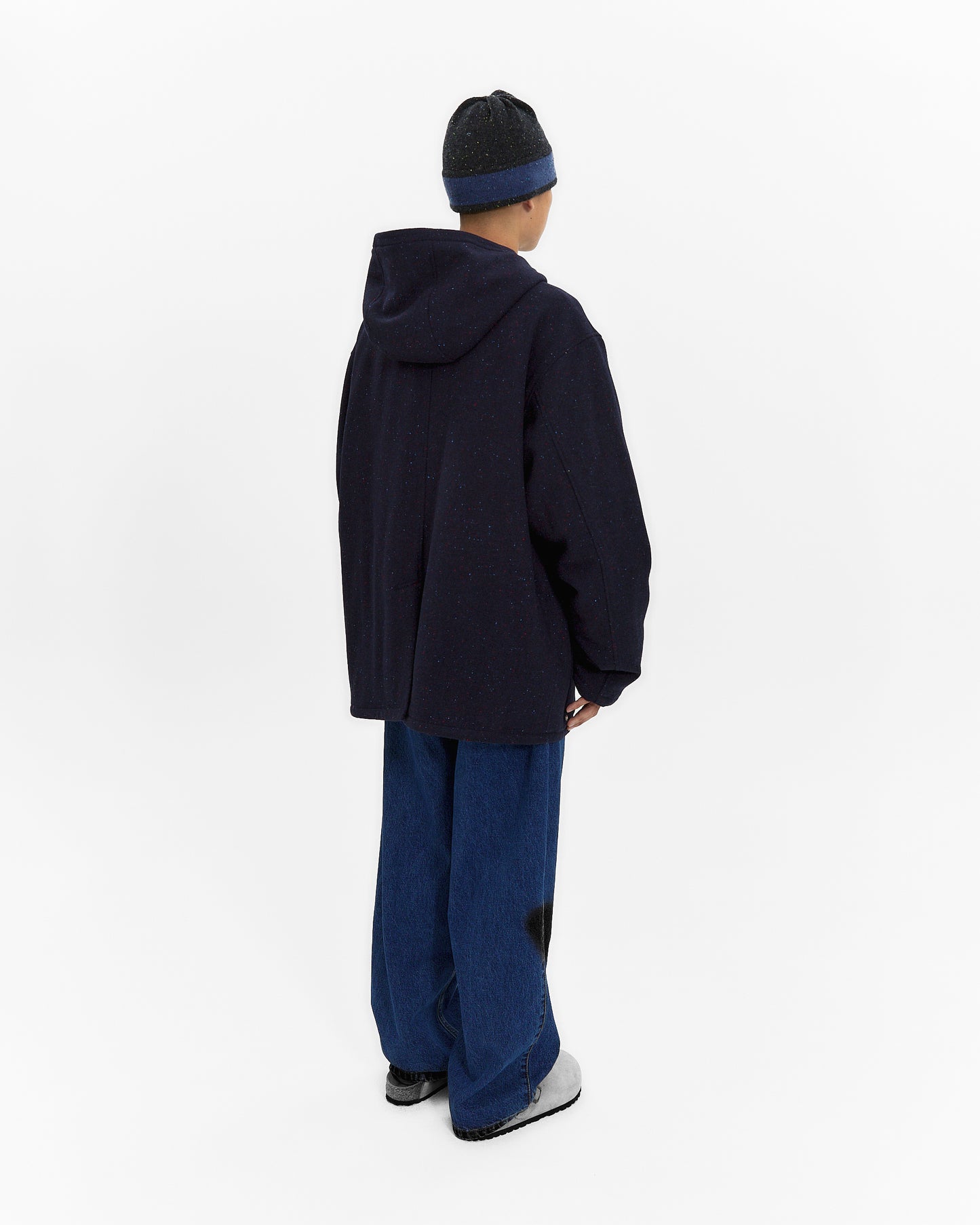 Hooded Wool Zip Coat