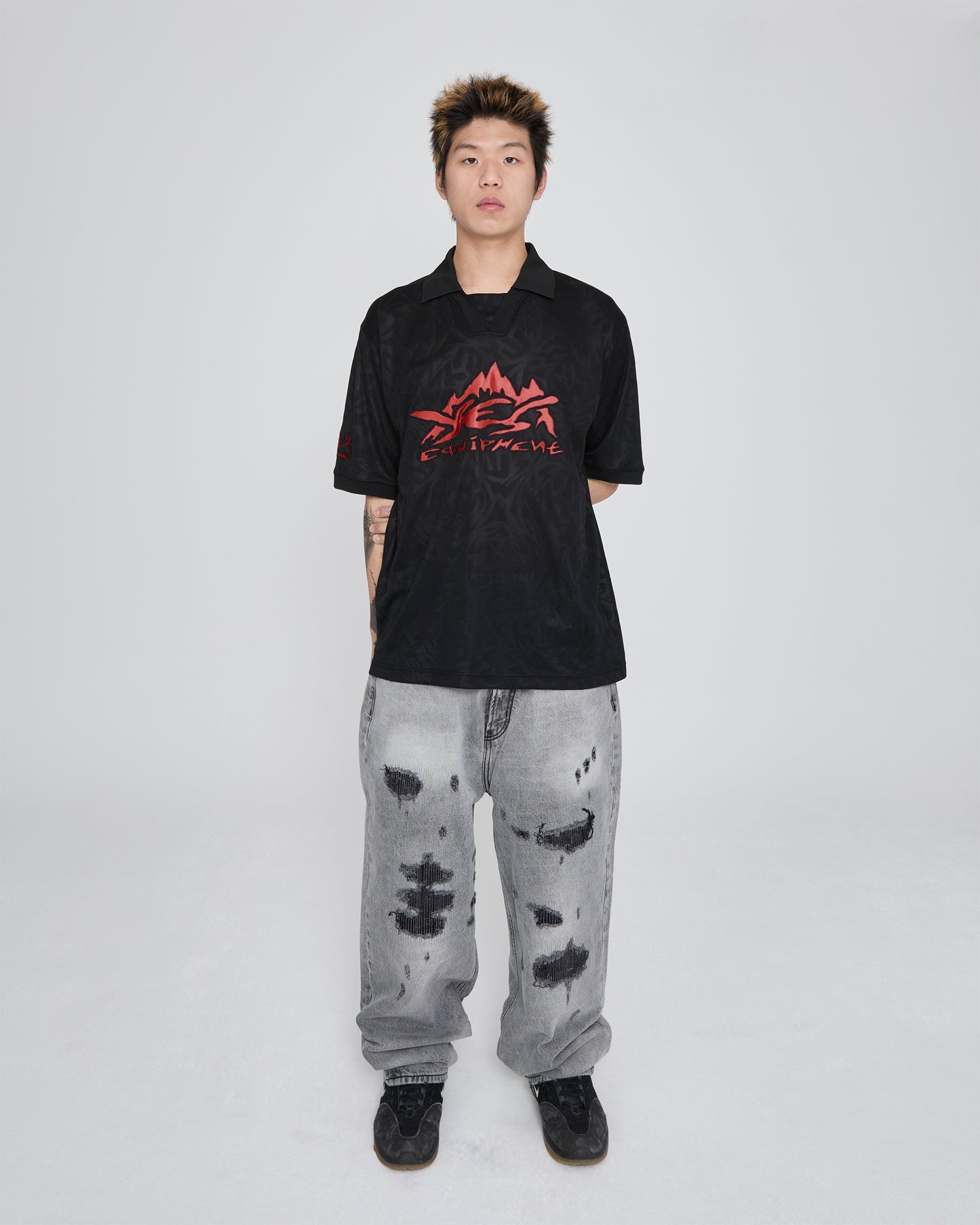 Y.E.S Jacquard Football Tee