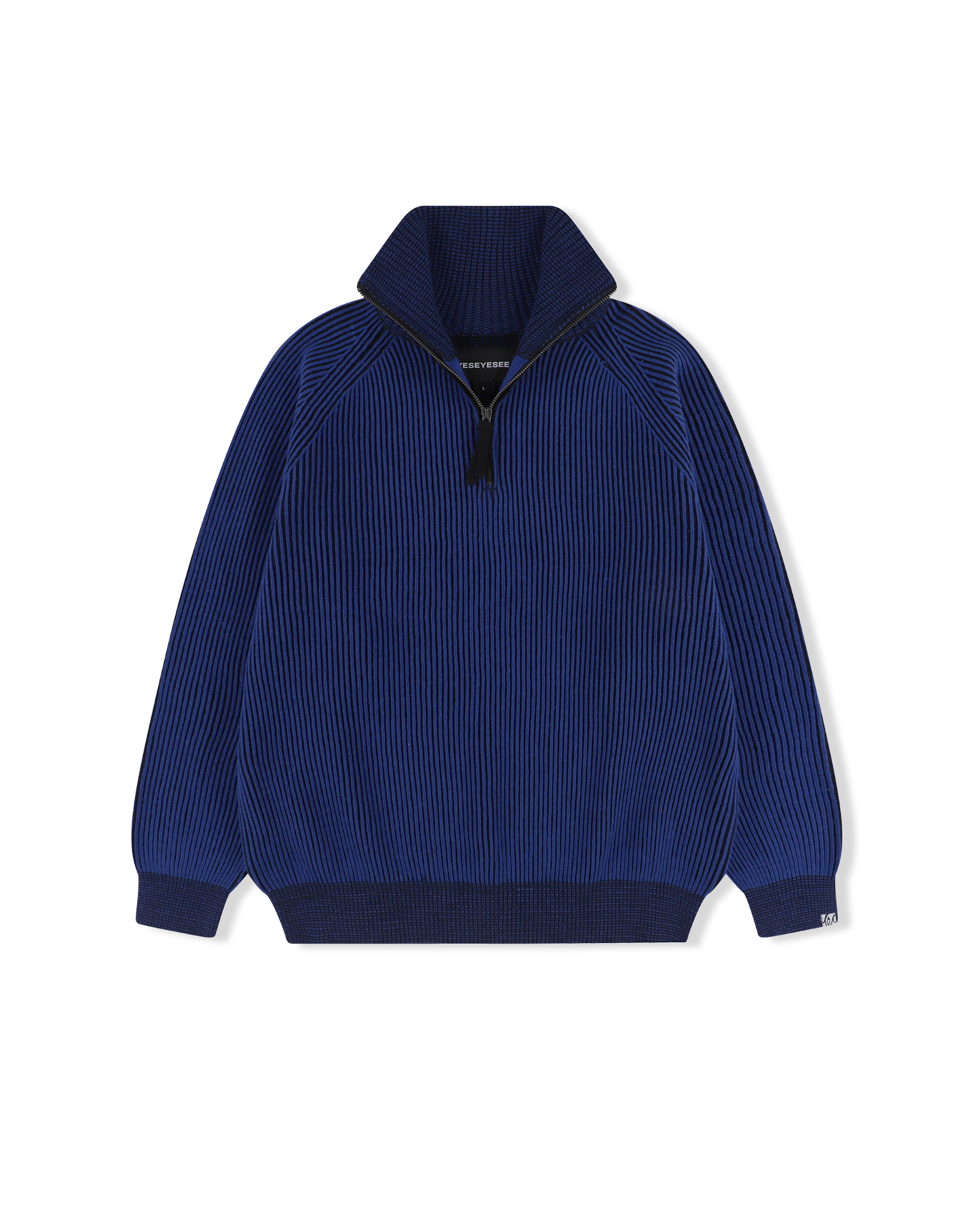 Rib Knit Half Zip up