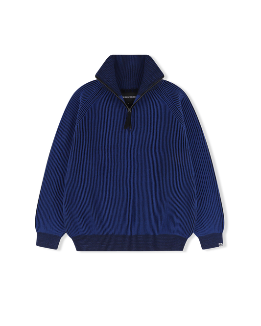 Rib Knit Half Zip up