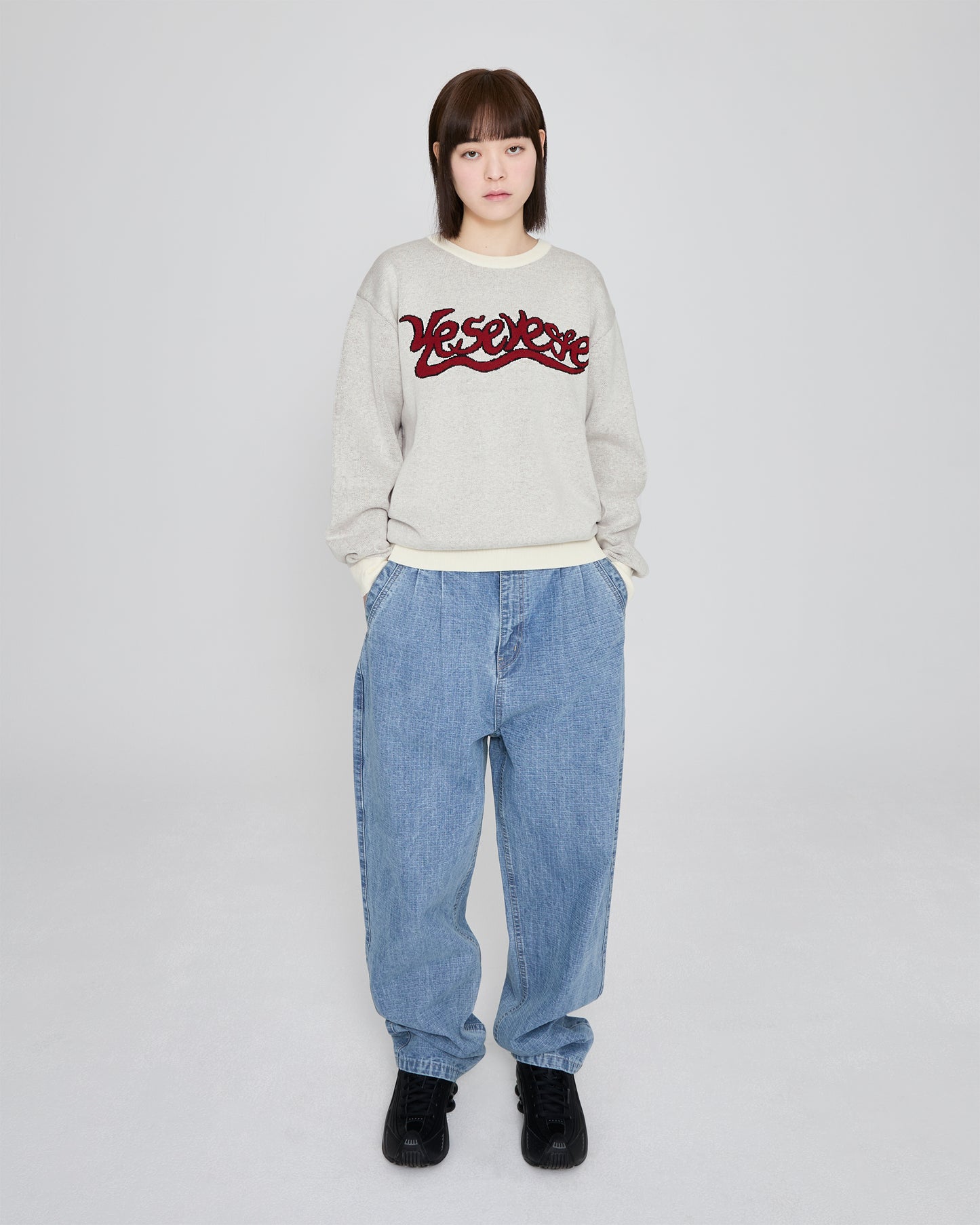 Snail Logo Long Sleeve Knit Pullover