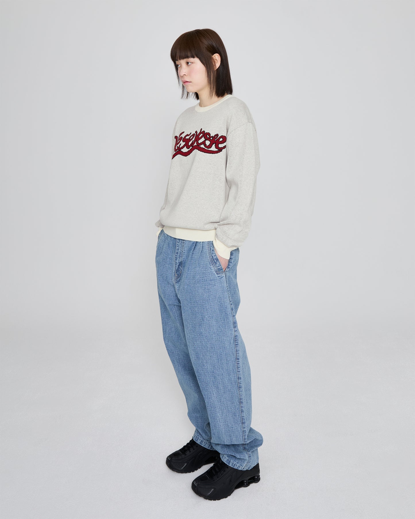 Snail Logo Long Sleeve Knit Pullover