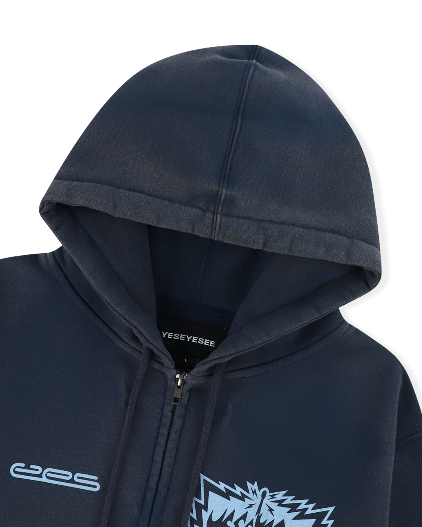 Y.E.S Painted zip up Hoodie