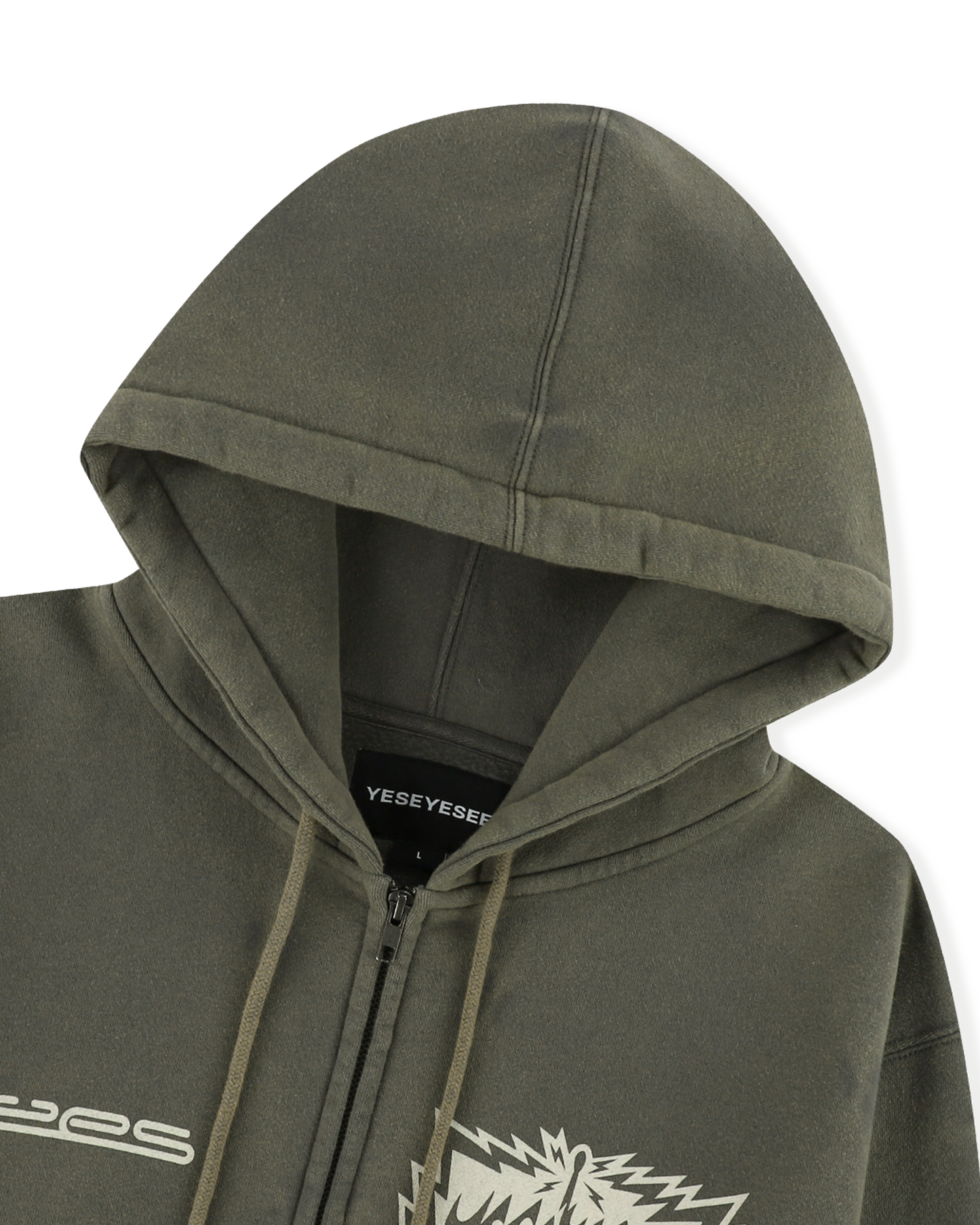 Y.E.S Painted zip up Hoodie