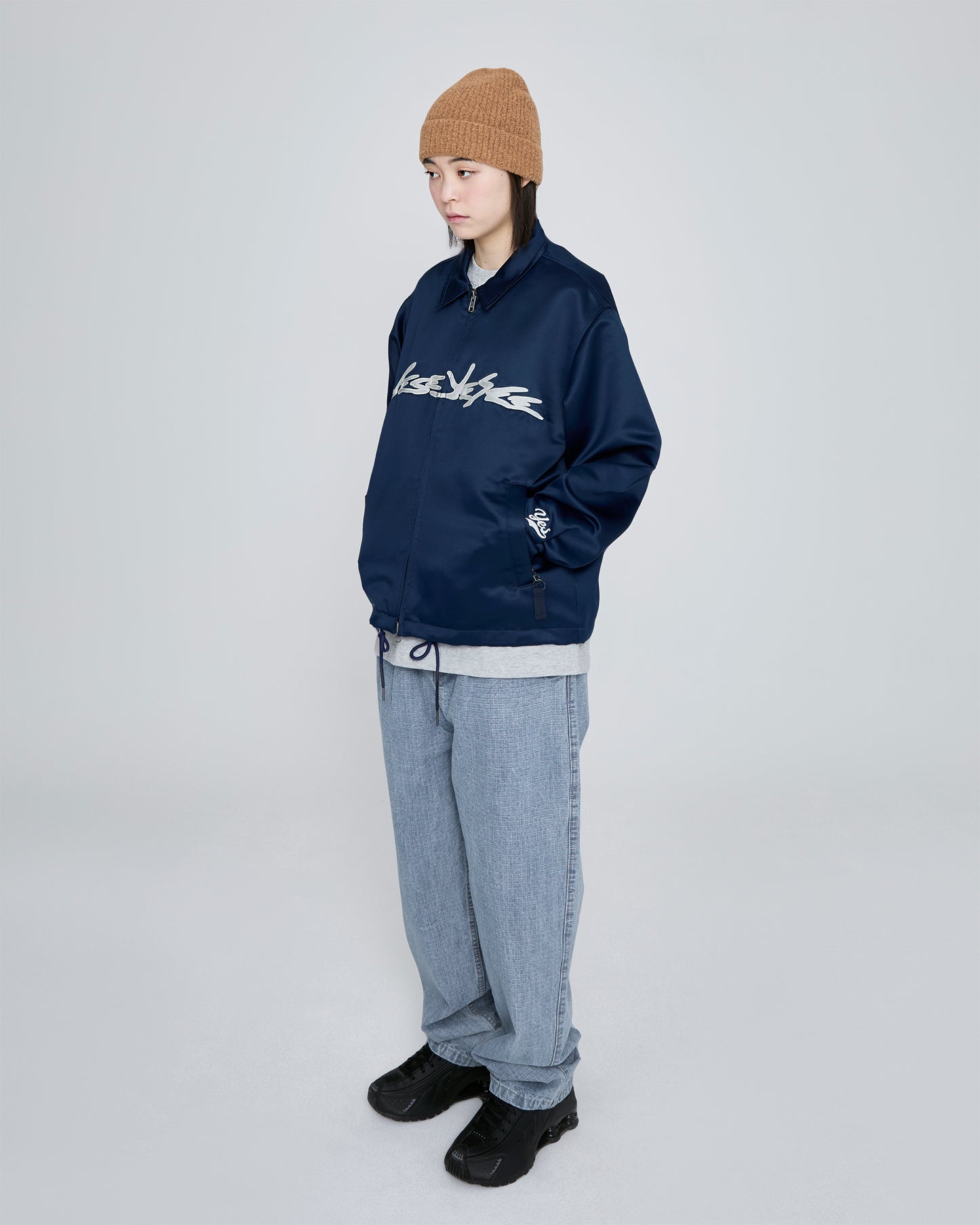 Two Tucked Ripstop Denim Pants
