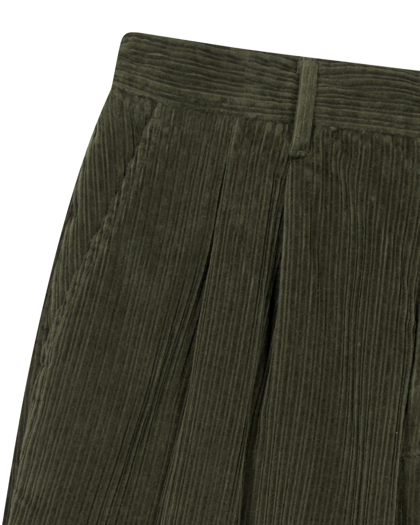 Cord Tucked Pants