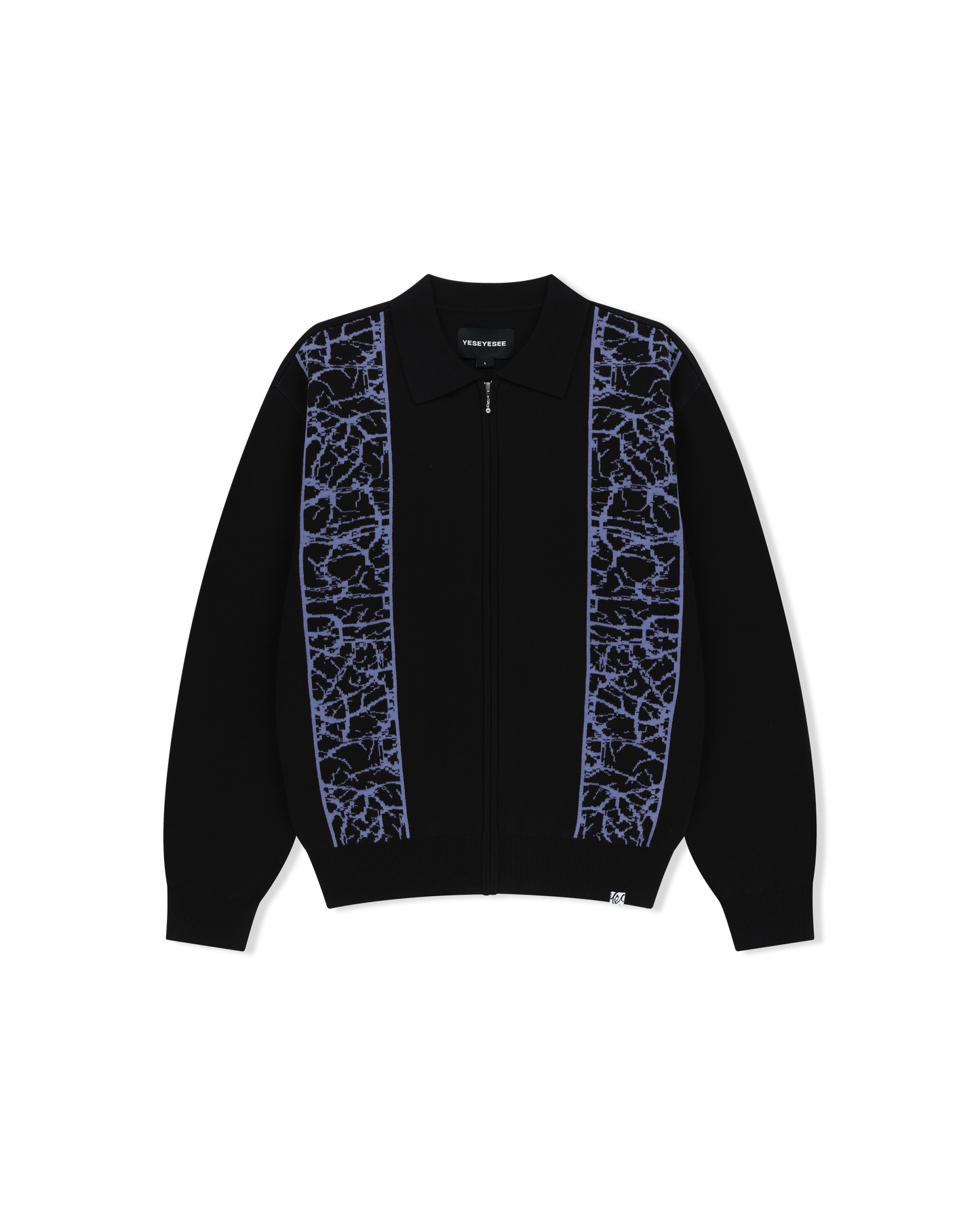 Knit Zip Up Polo Cardigan