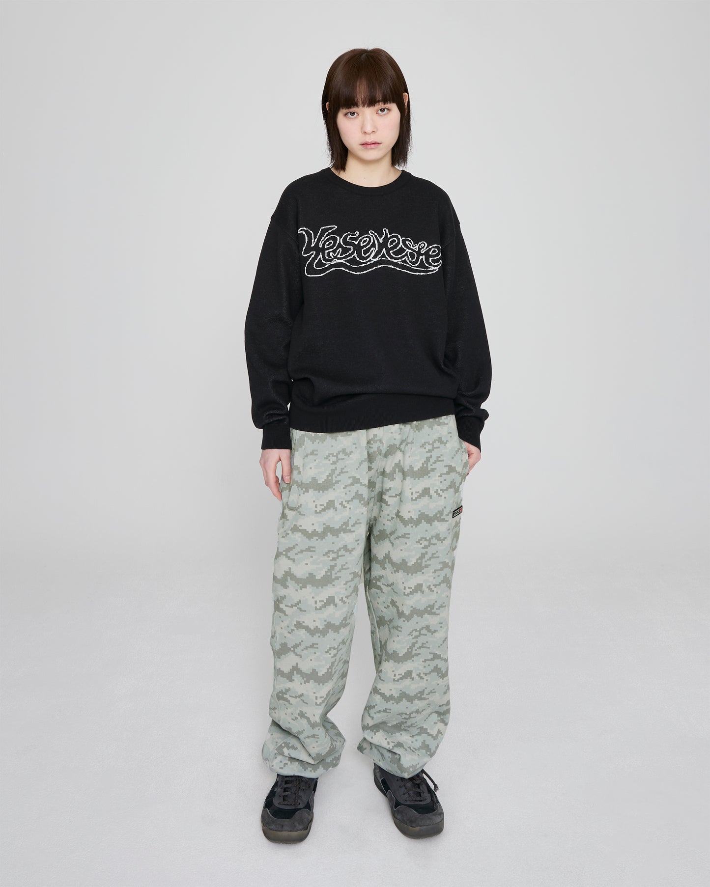 Snail Logo Long Sleeve Knit Pullover