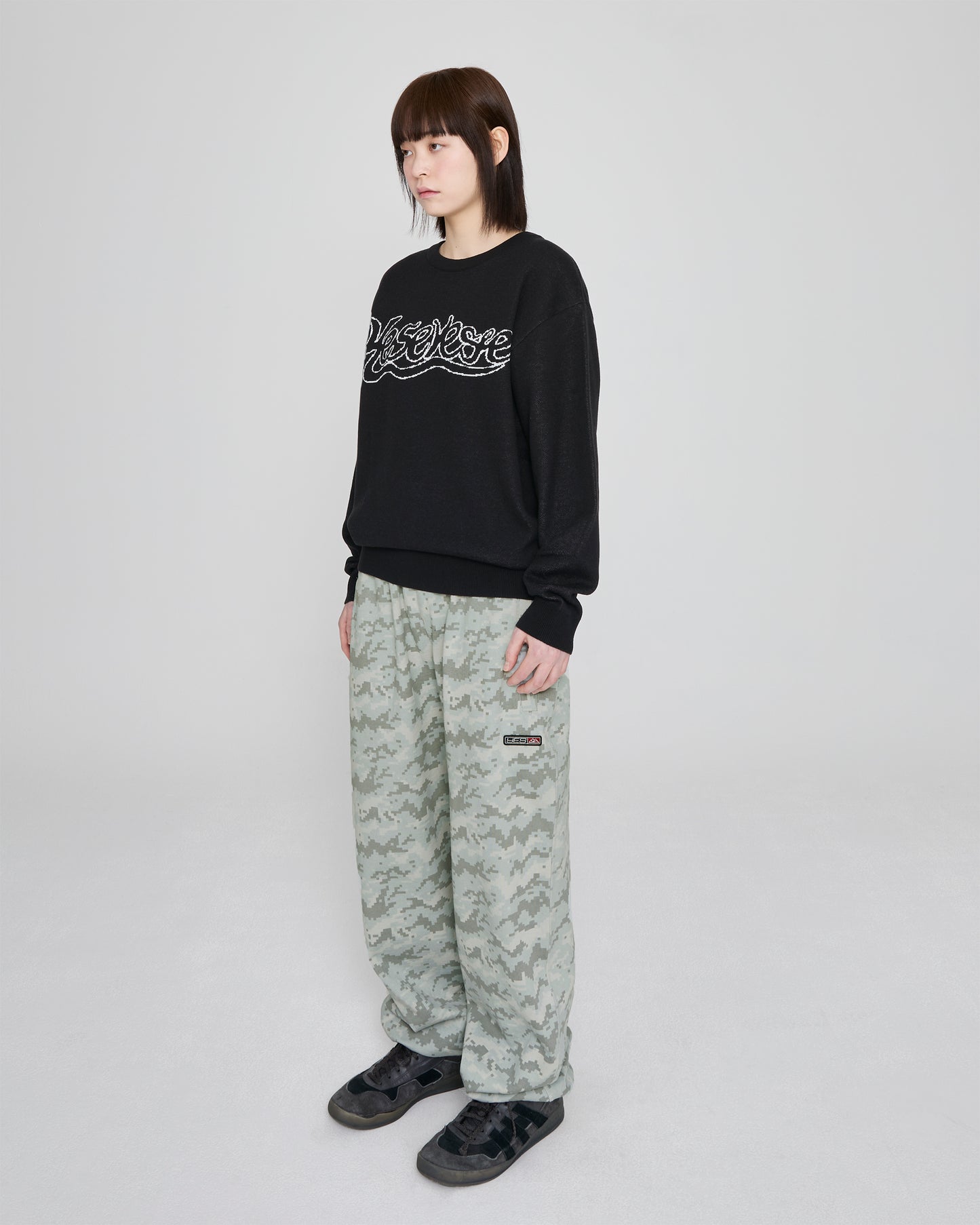 Snail Logo Long Sleeve Knit Pullover