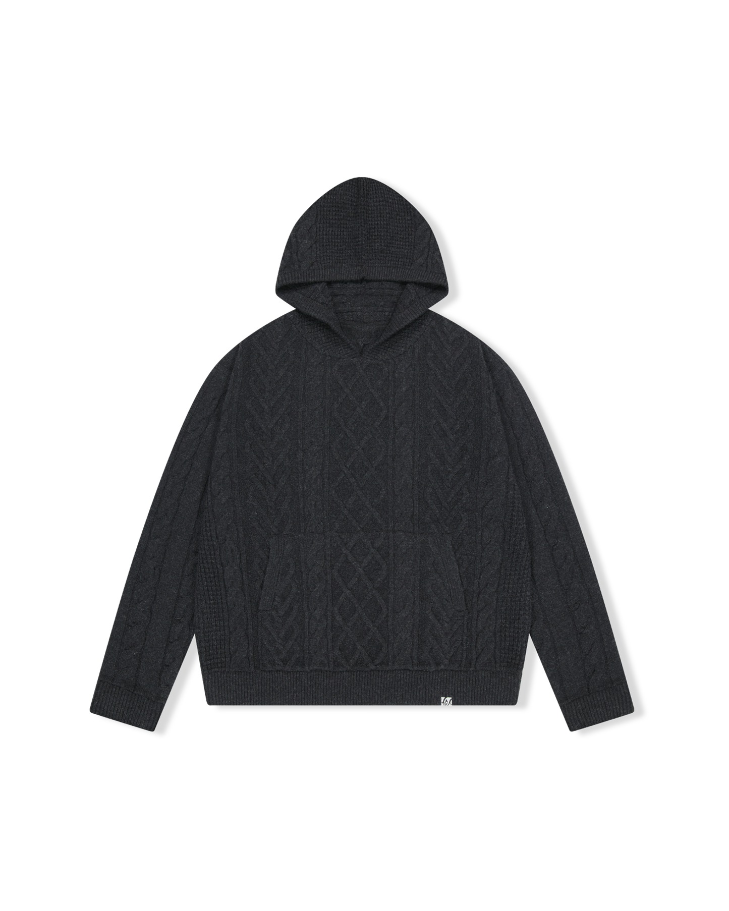 Hooded Cable Knit Pullover