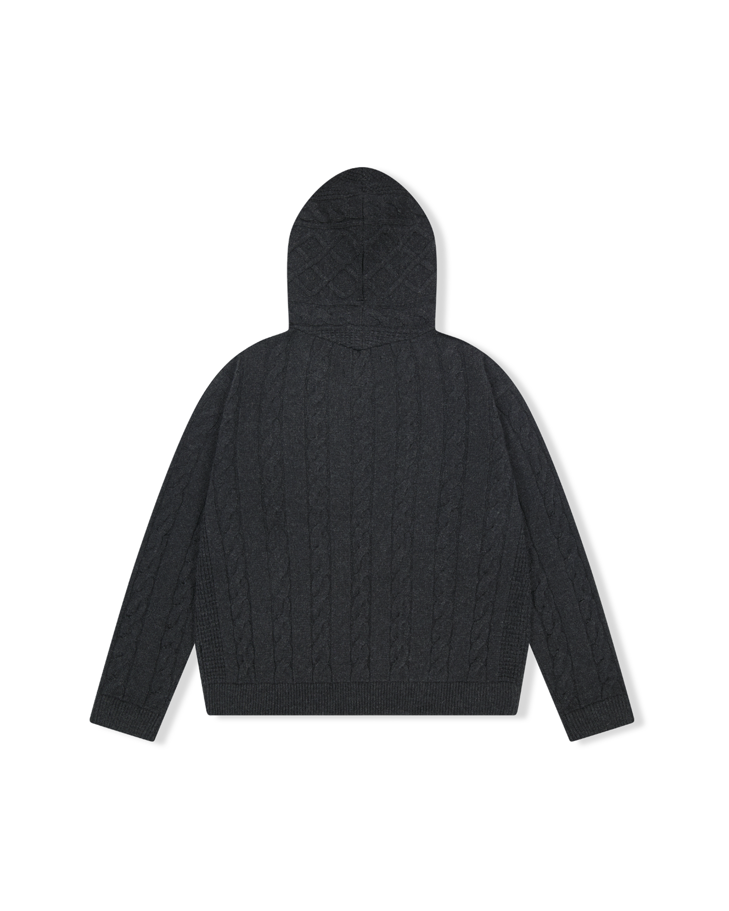Hooded Cable Knit Pullover