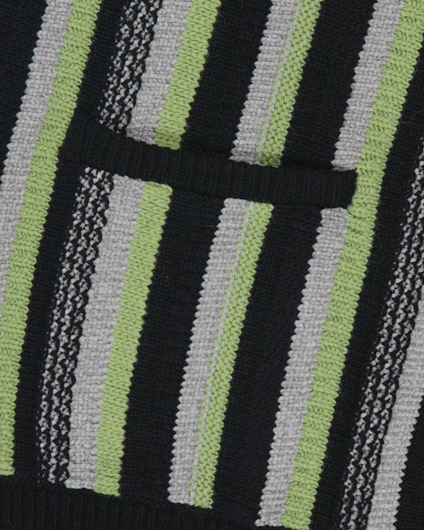 Stripe Knit Zip-Up Vest