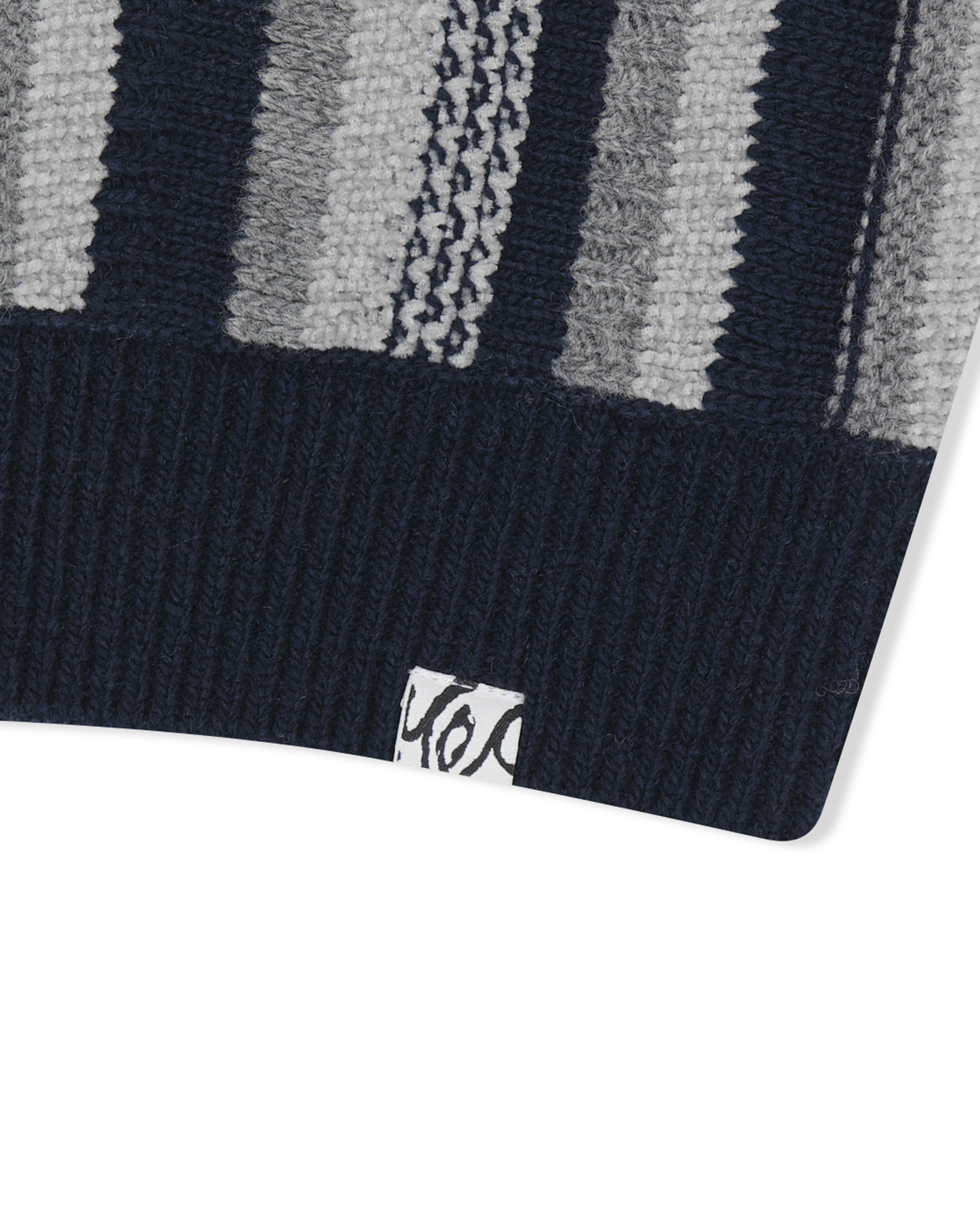 Stripe Knit Zip-Up Vest