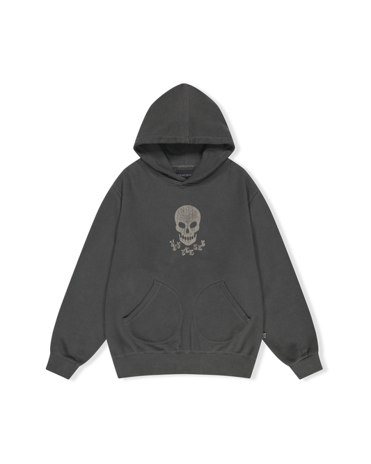 Y.E.S Skull Pigment Hoodie