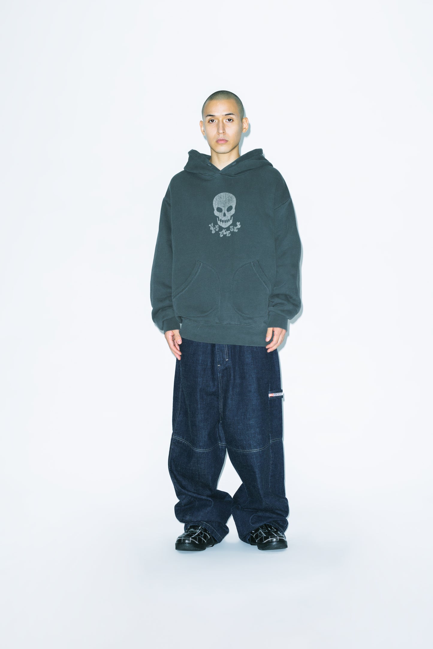 Y.E.S Skull Pigment Hoodie