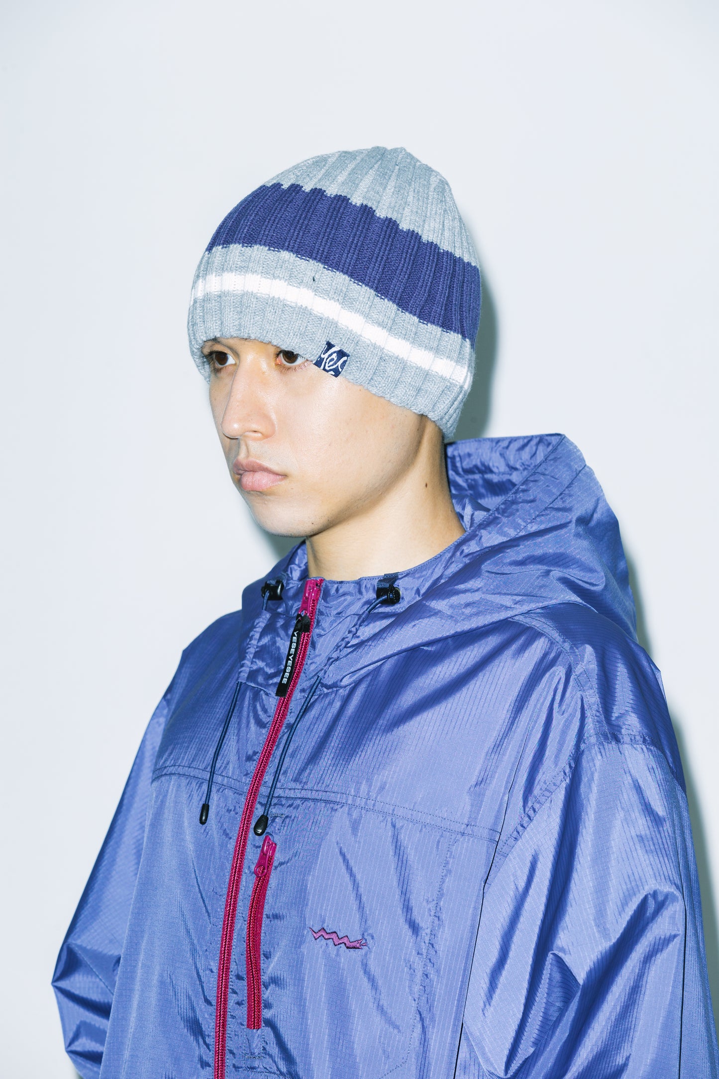 Y.E.S Stripe Beanie