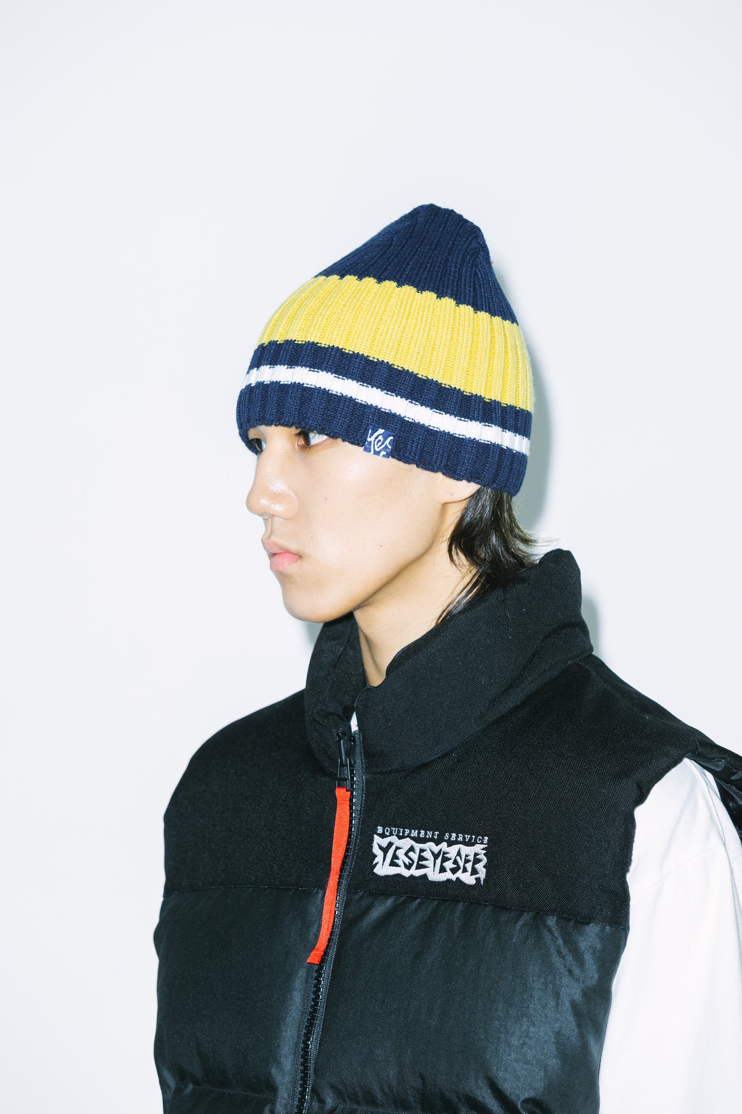 Y.E.S Stripe Beanie
