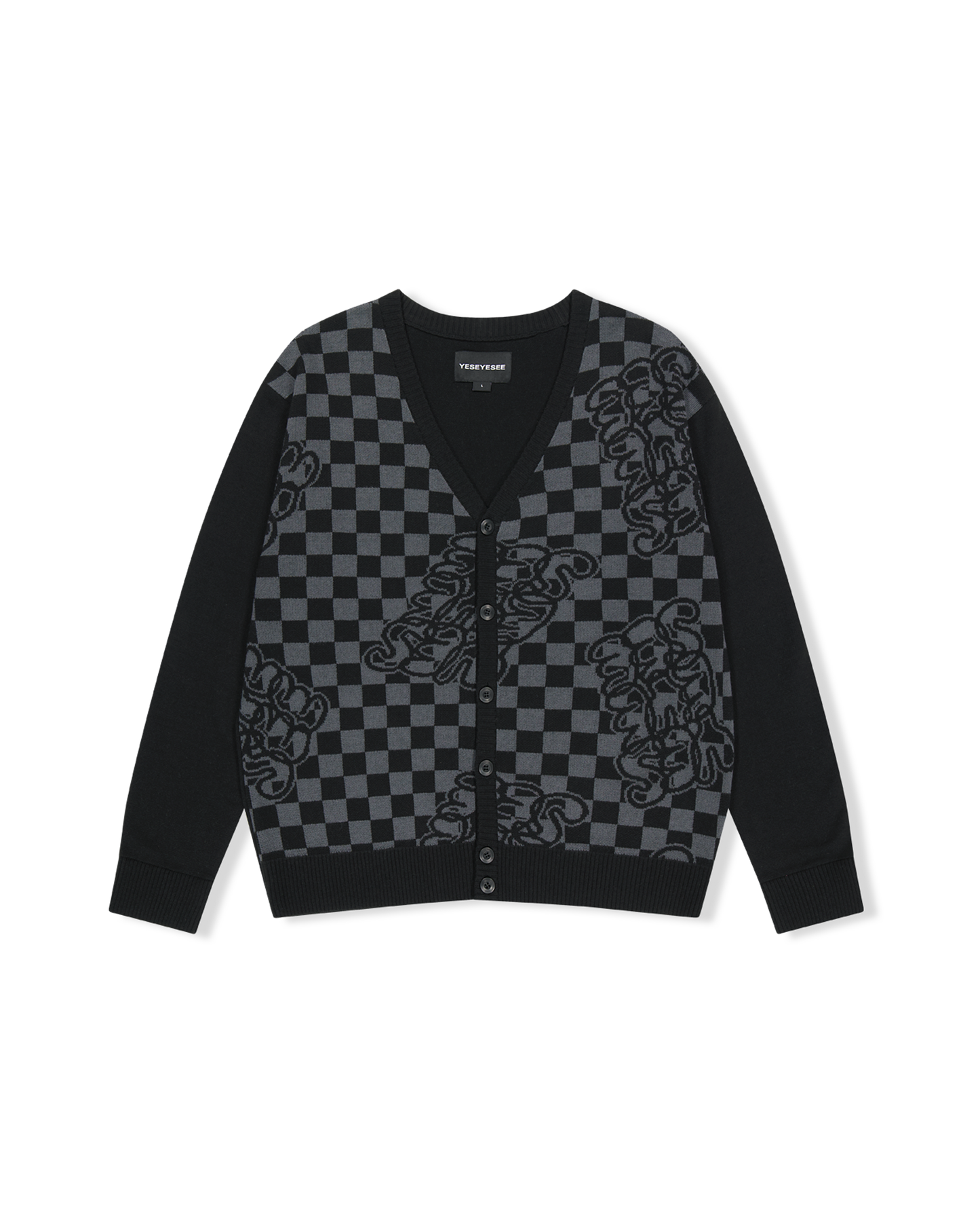 Y.E.S Checkerboard Cardigan