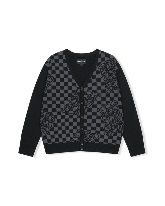 Y.E.S Checkerboard Cardigan
