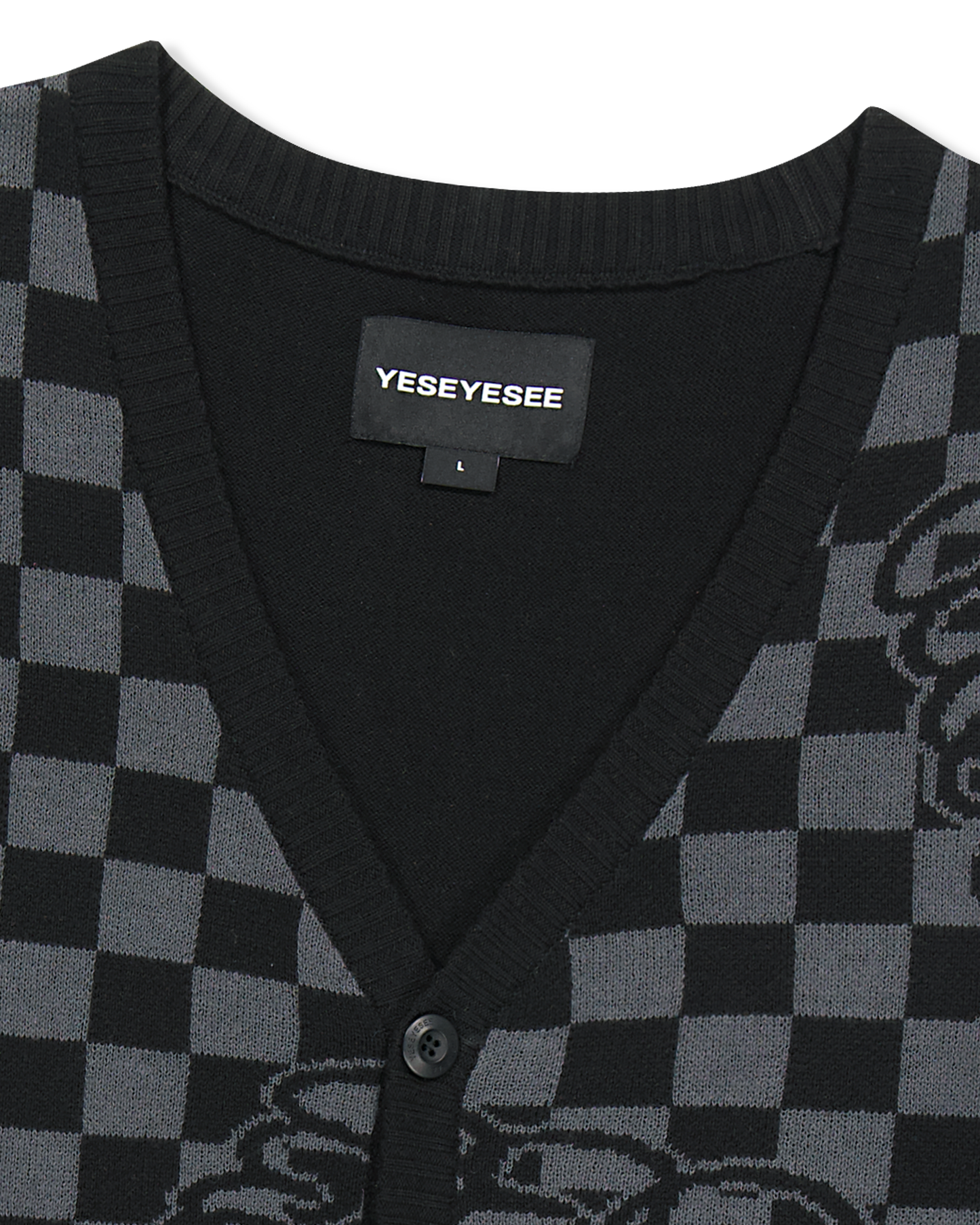 Y.E.S Checkerboard Cardigan