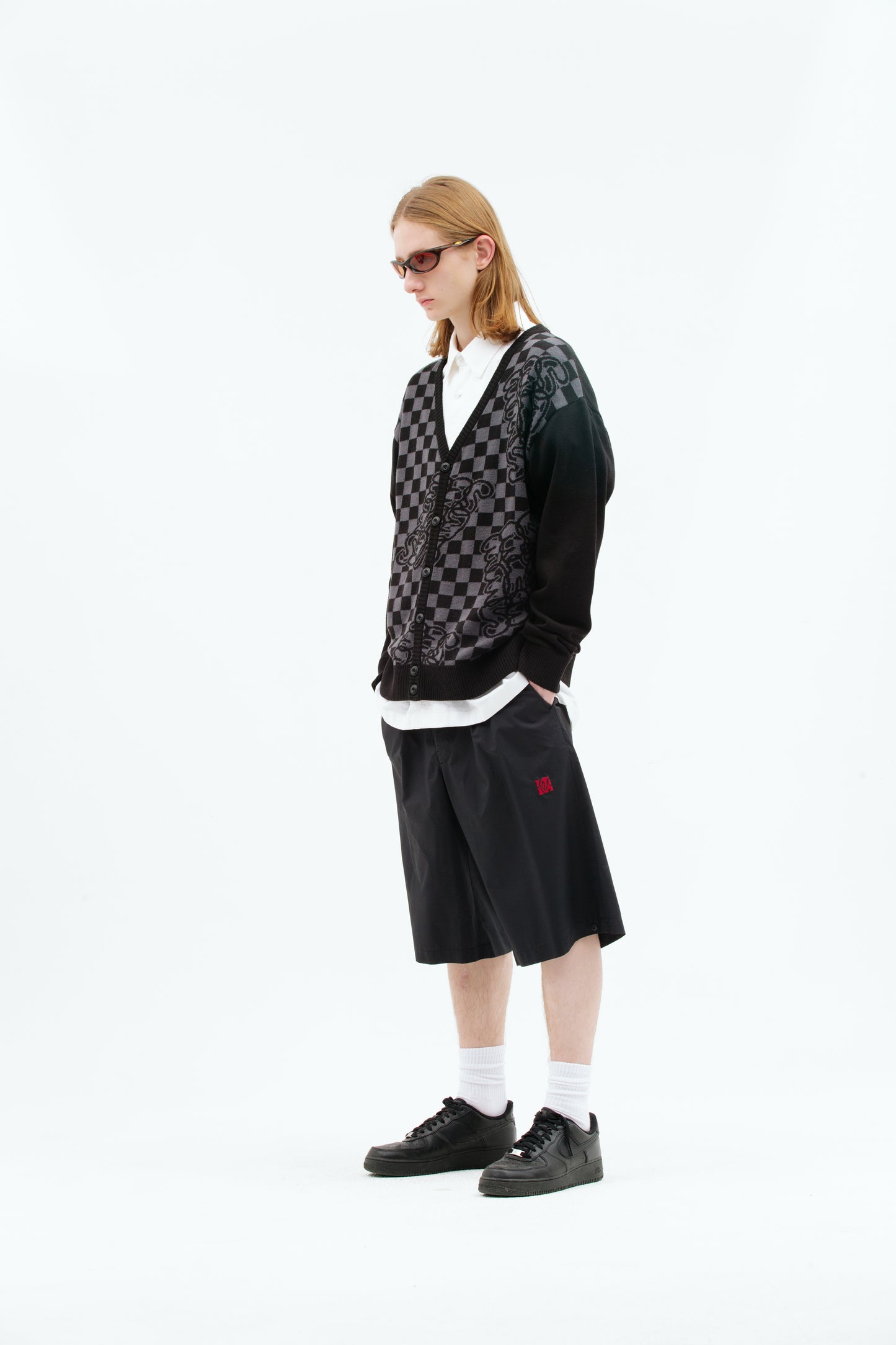 Y.E.S Checkerboard Cardigan
