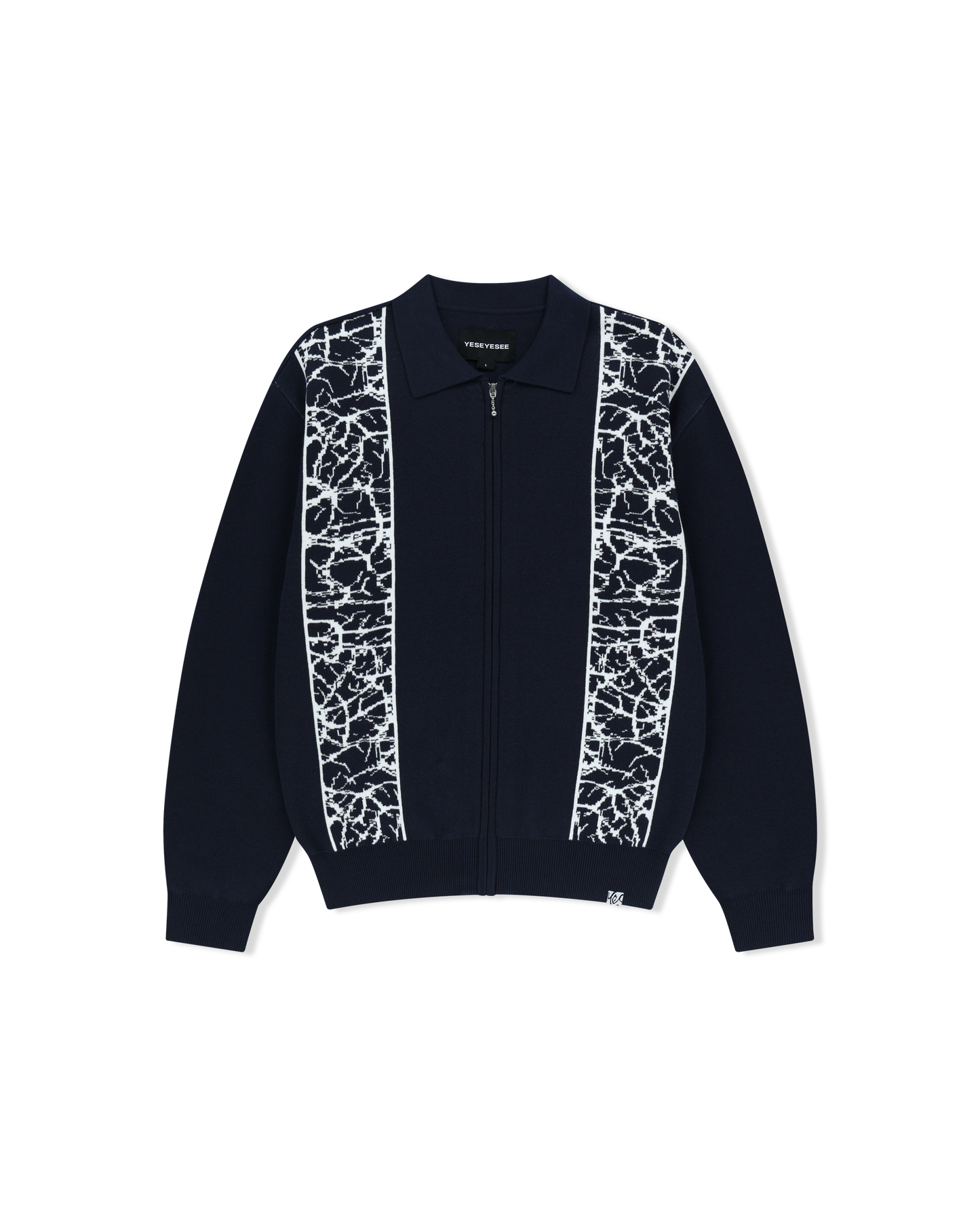 Knit Zip Up Polo Cardigan