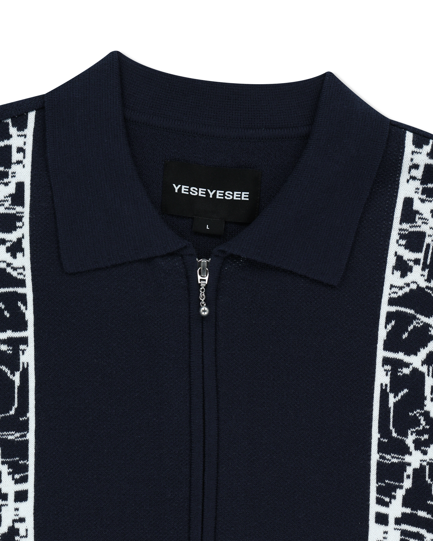 Knit Zip Up Polo Cardigan