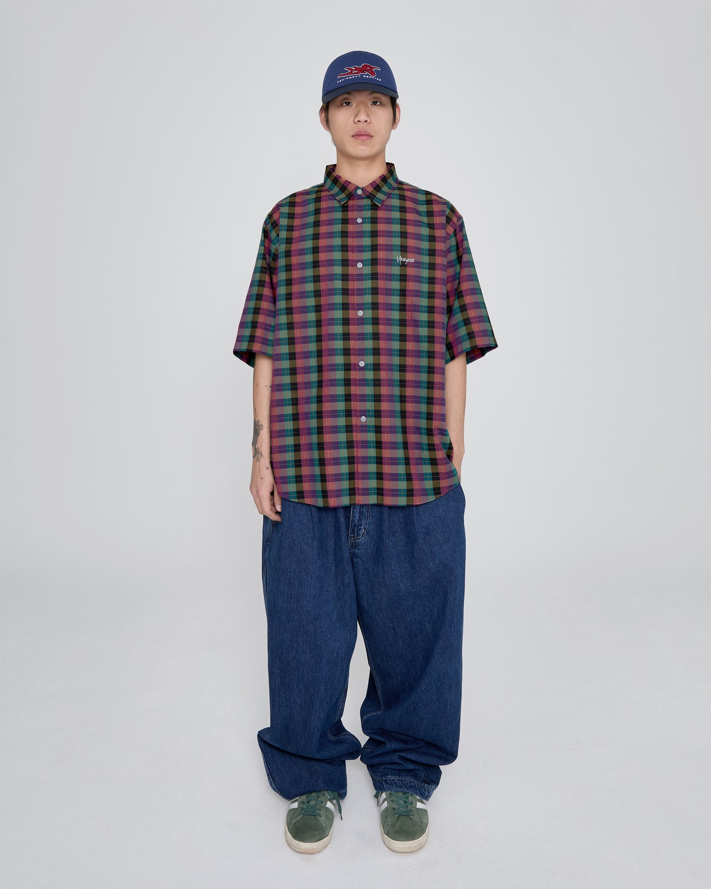Y.E.S Short Sleeve Check Shirt