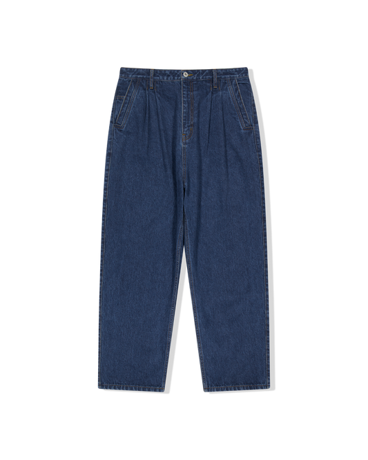 Two Tucked Hairy Denim Pants