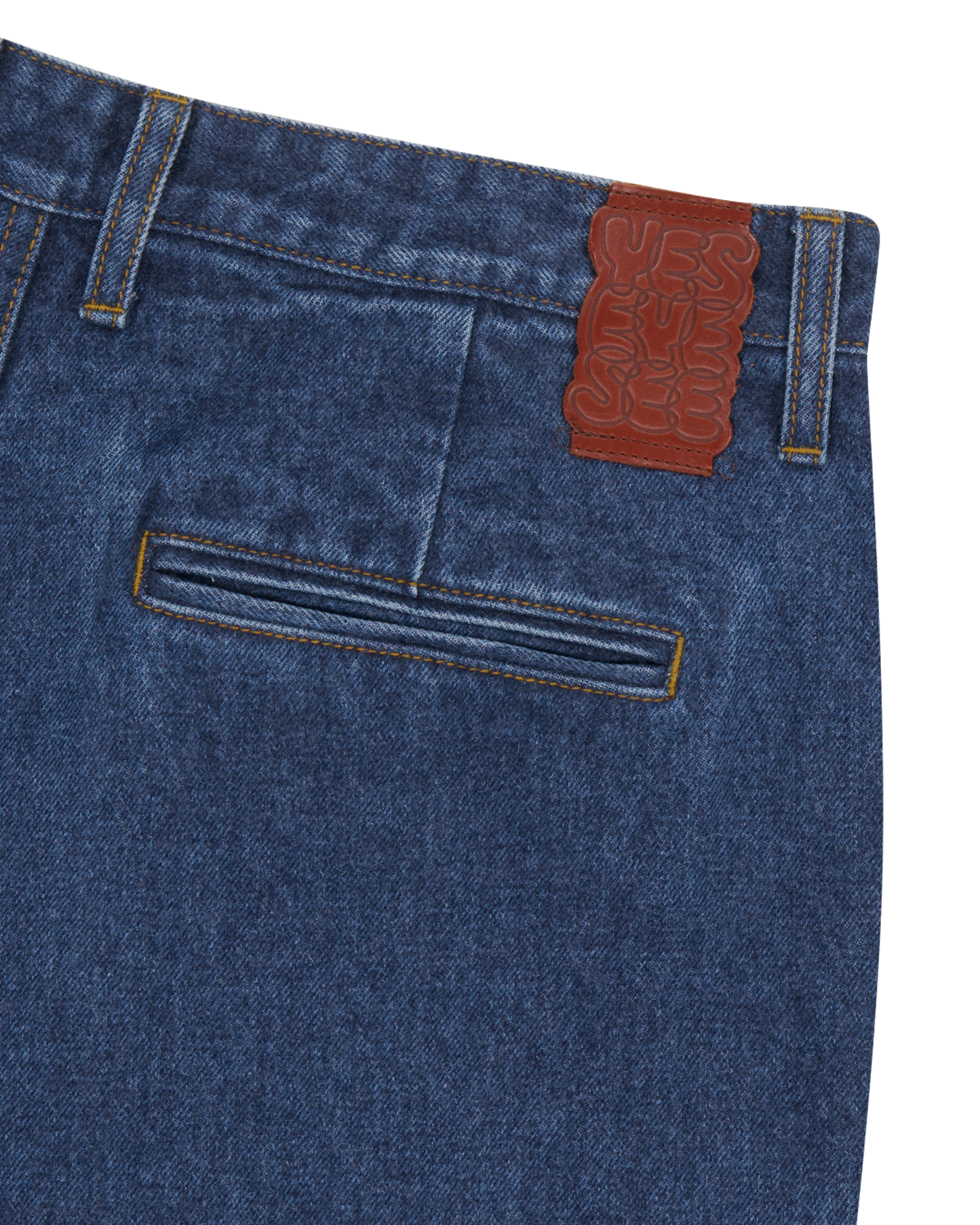Two Tucked Hairy Denim Pants