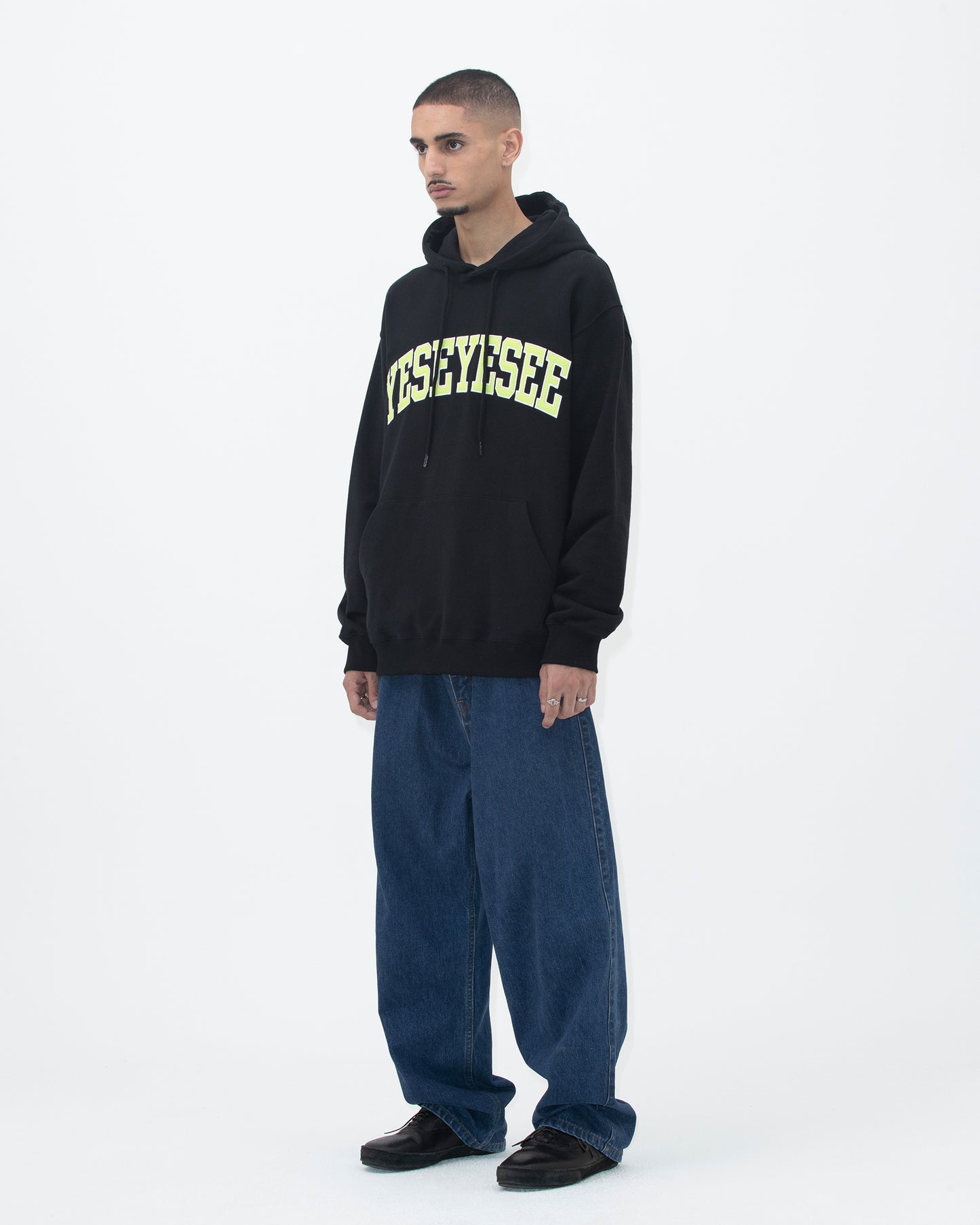 Two Tucked Hairy Denim Pants