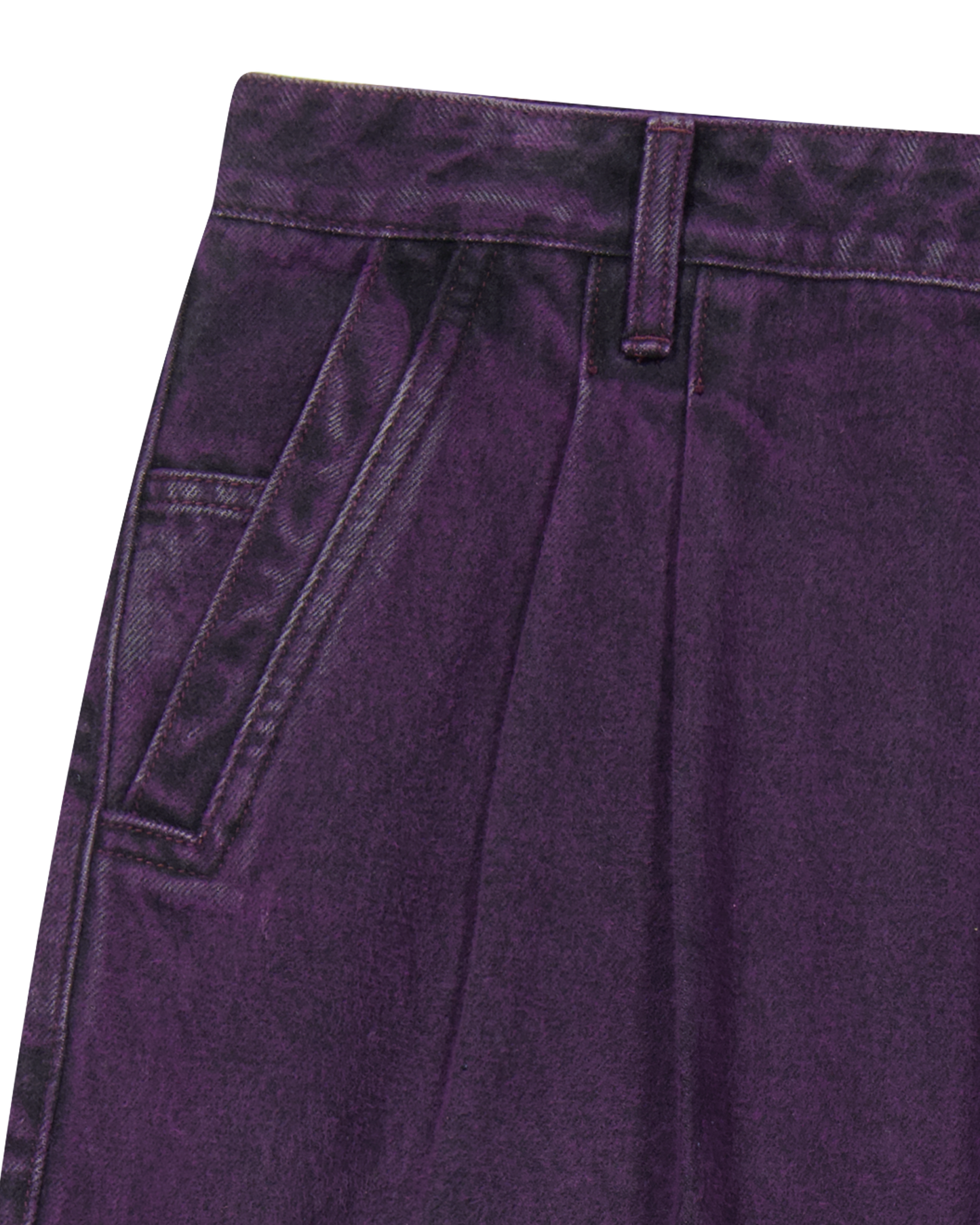 Two Tucked Hairy Denim Pants