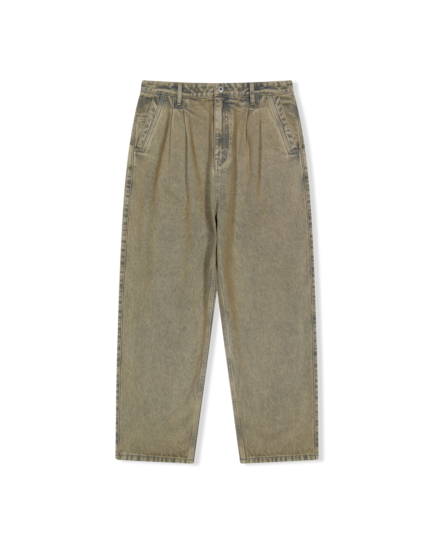 Two Tucked Hairy Denim Pants