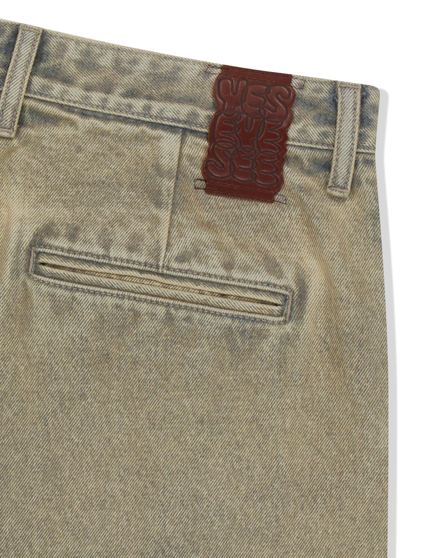 Two Tucked Hairy Denim Pants