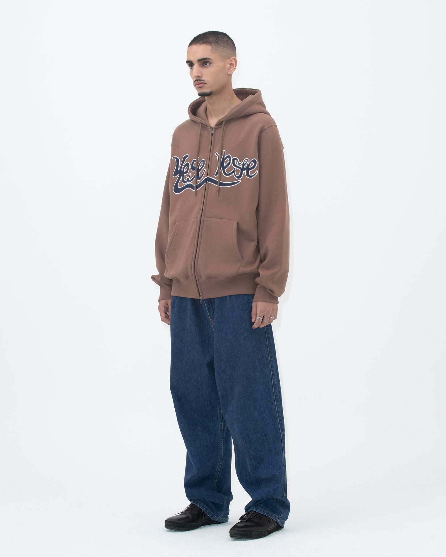 Y.E.S Snail Logo Zip-up Hoodie