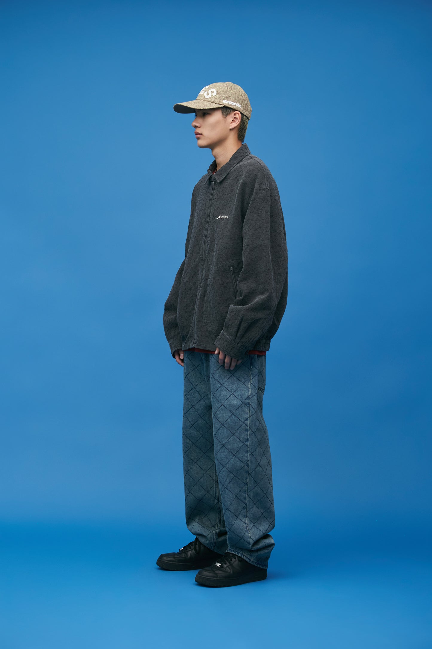 Abstract Jacquard Zip Jacket