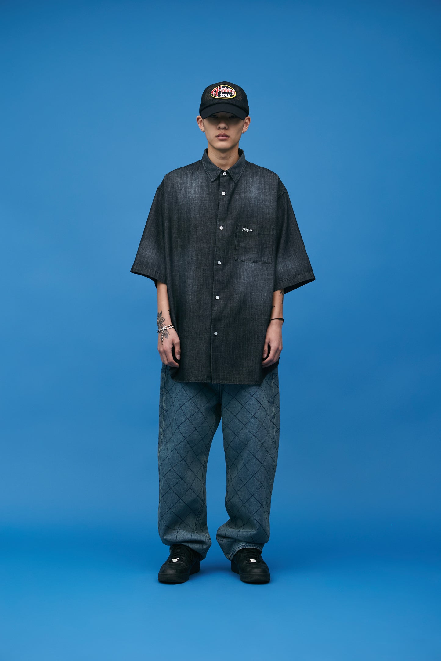 Loose Fit Denim Half Shirts