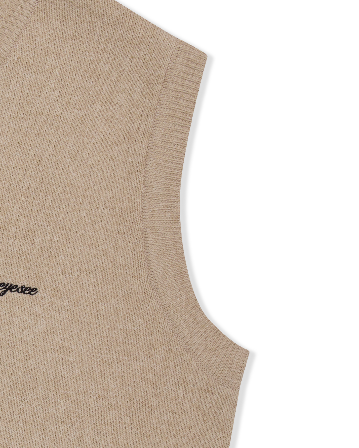 One Pocket Knitted V-Neck Vest