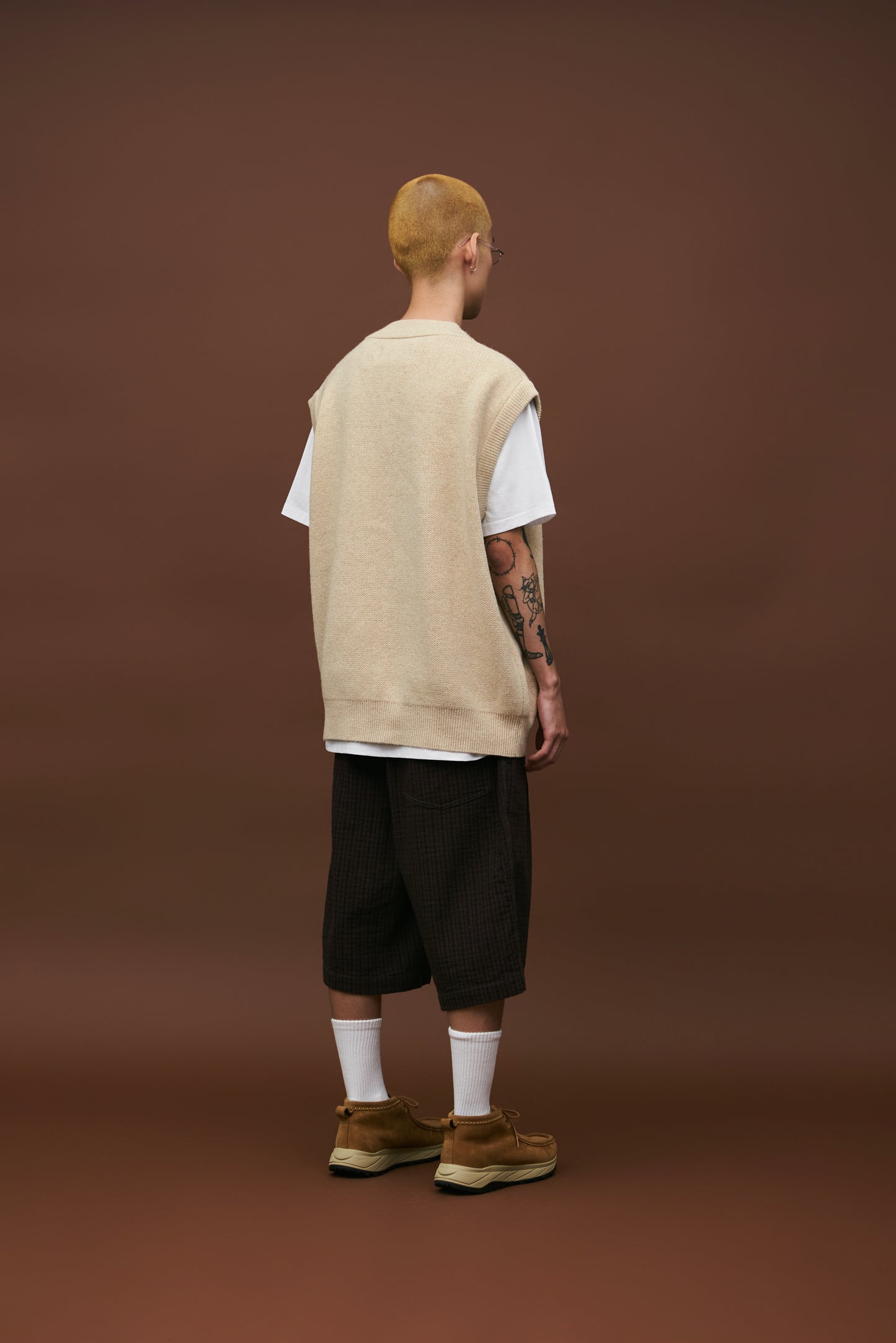 One Pocket Knitted V-Neck Vest