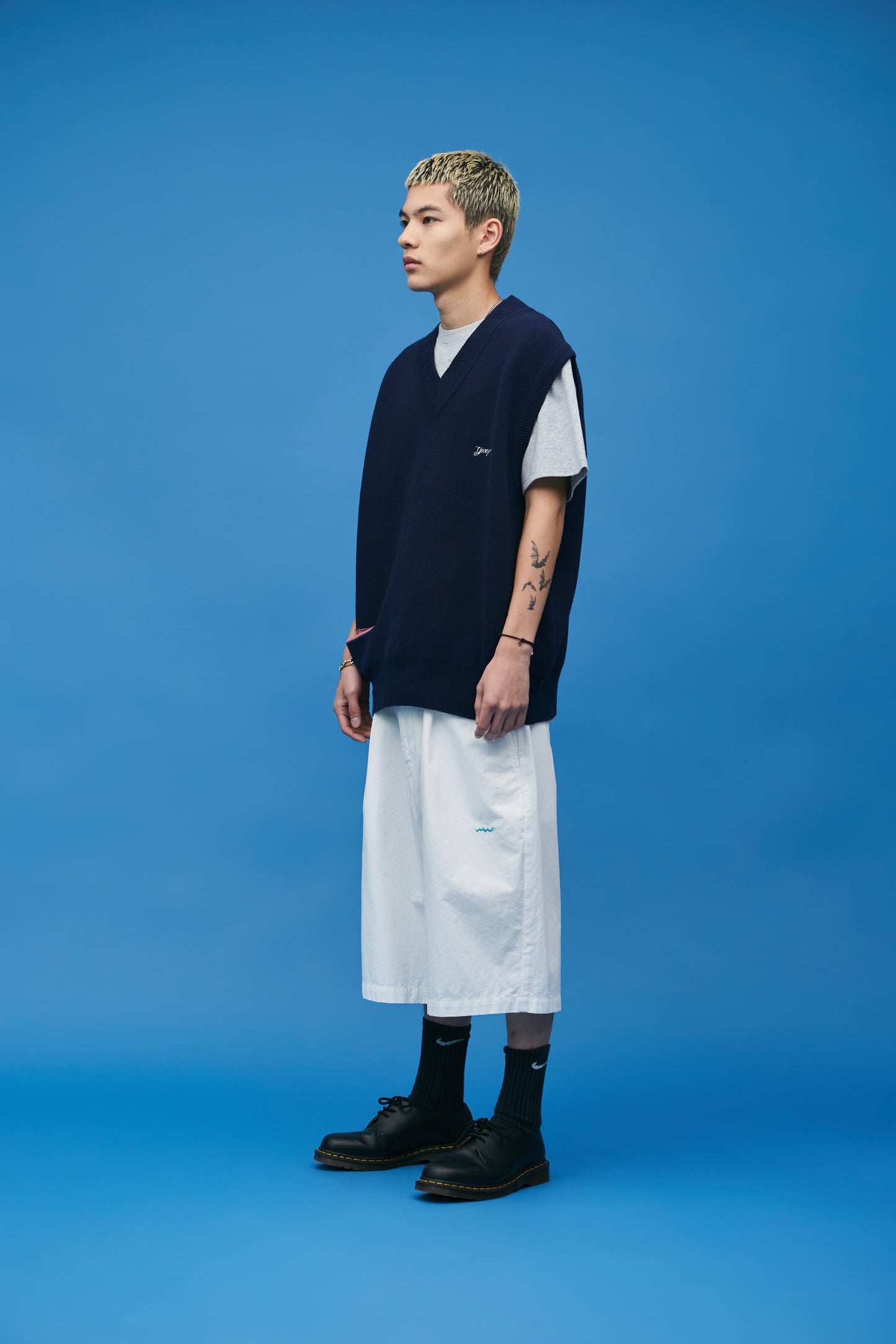 One Pocket Knitted V-Neck Vest