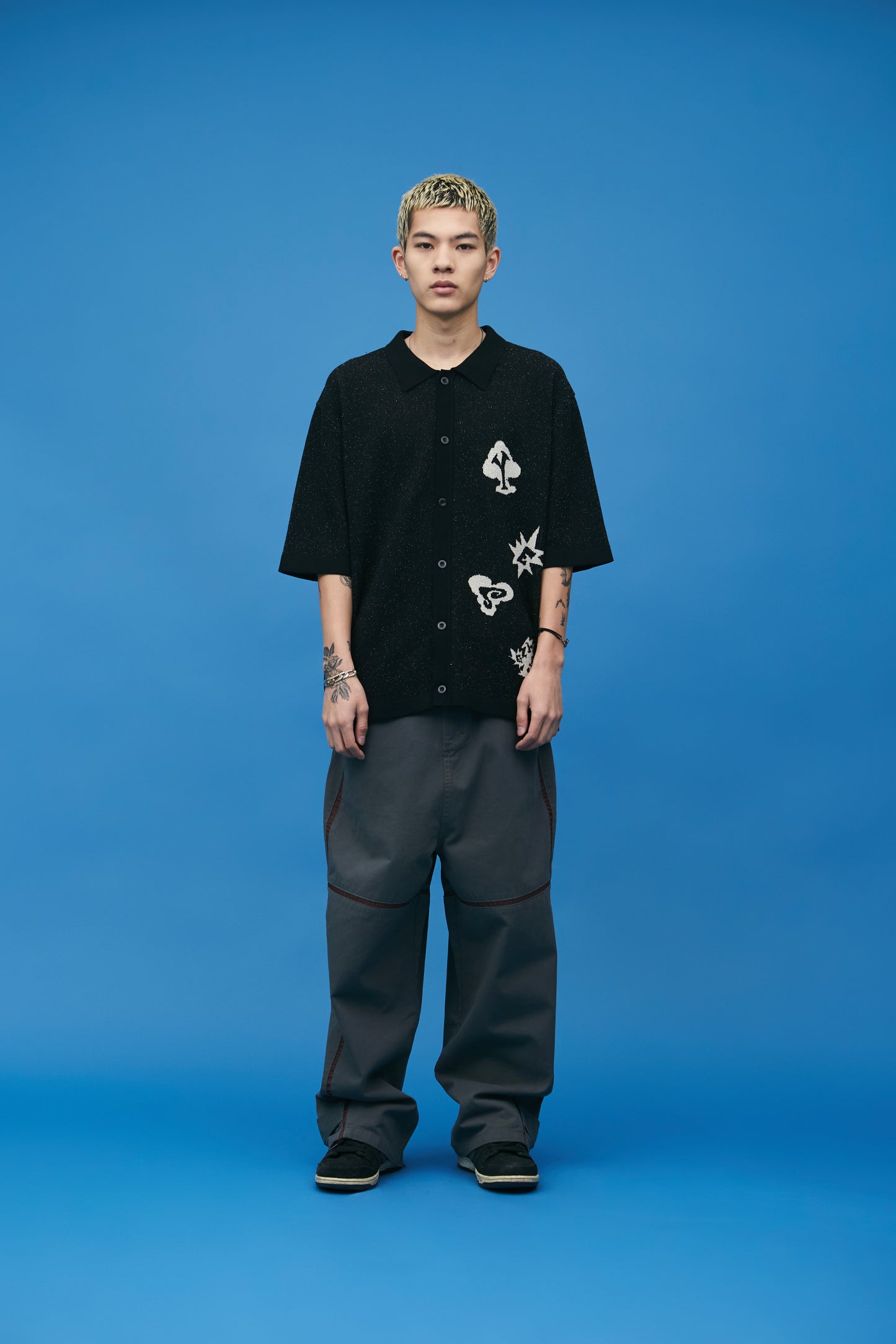 Poker Icons Knit Half Shirts